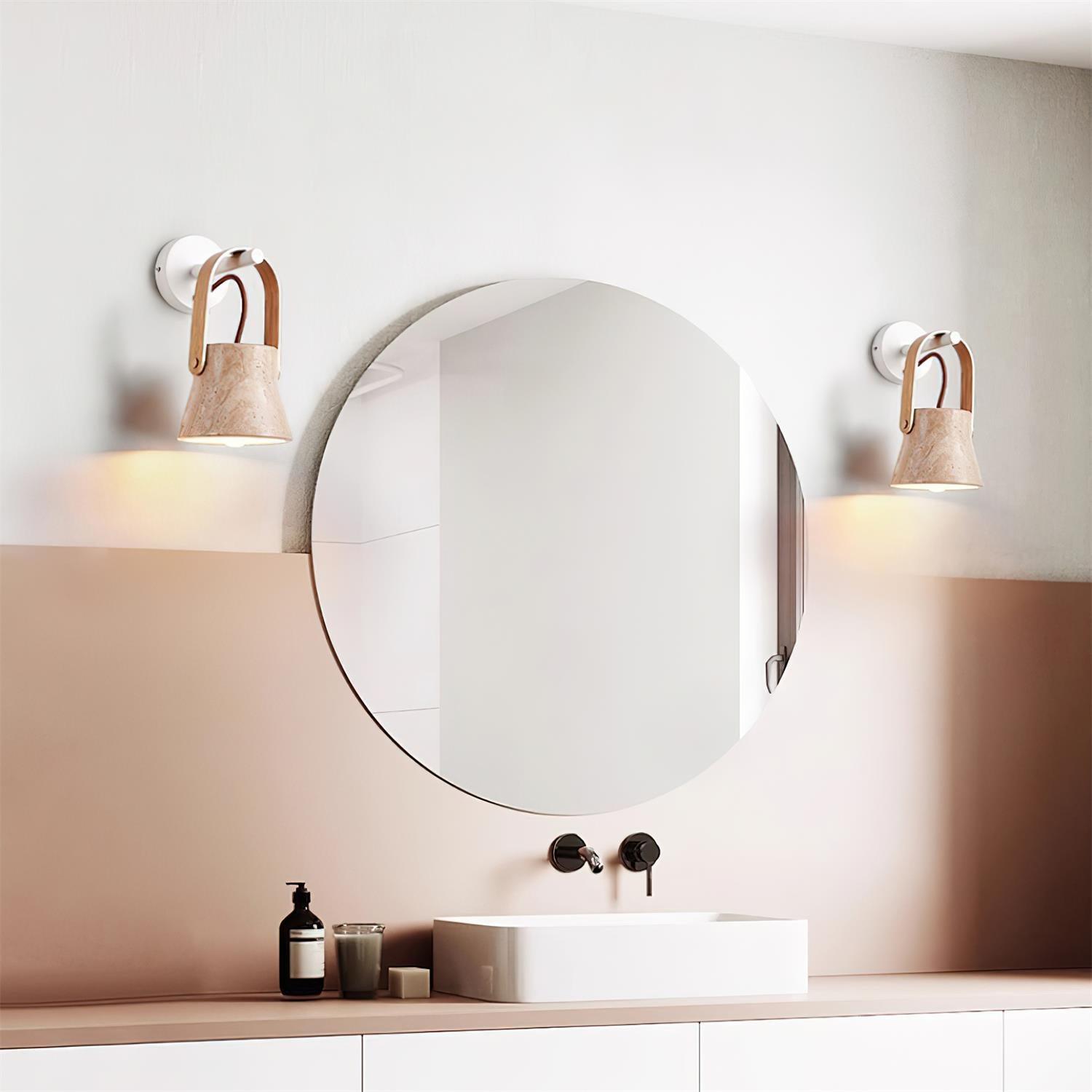 Pavo Applique Murale Minimaliste Bois Travertin