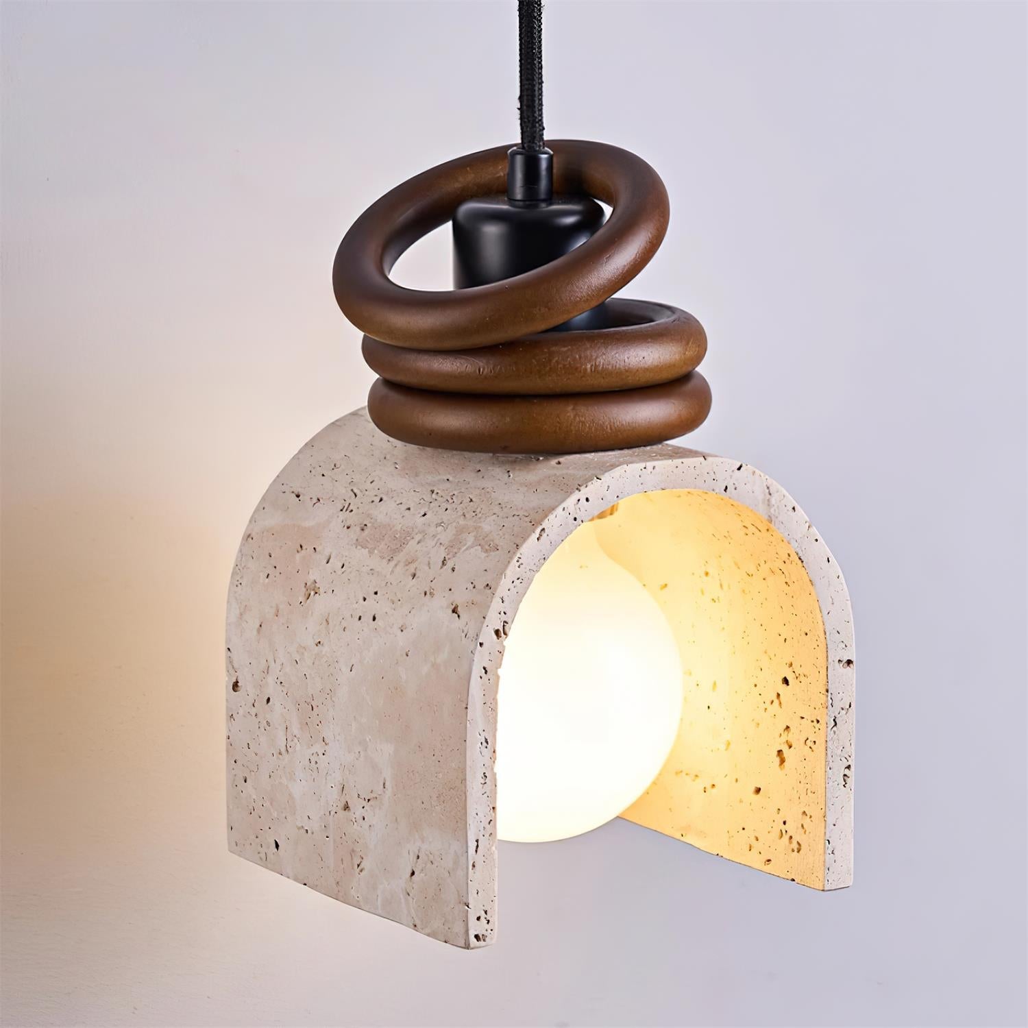 Ritta Suspension Travertin Arqué