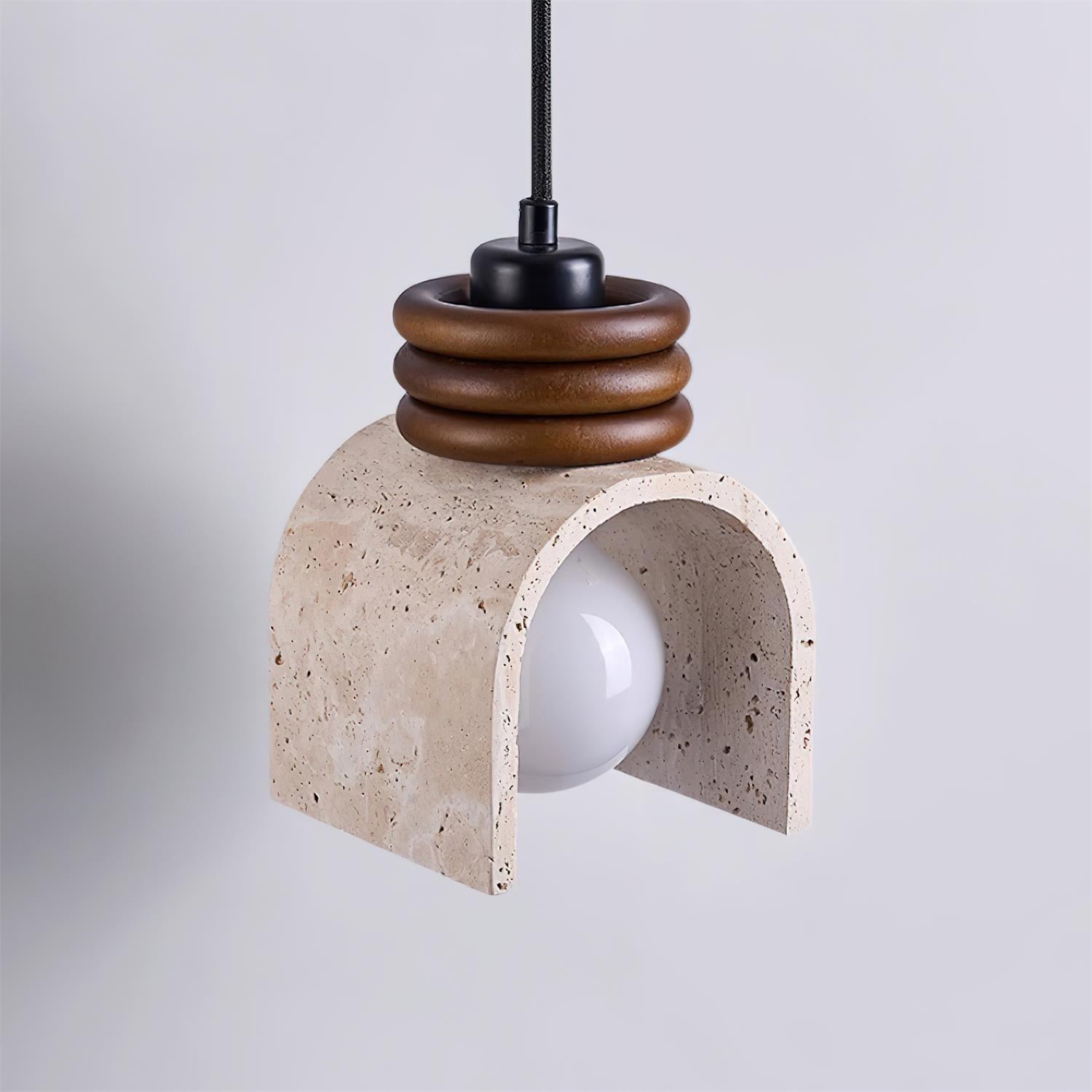 Ritta Suspension Travertin Arqué