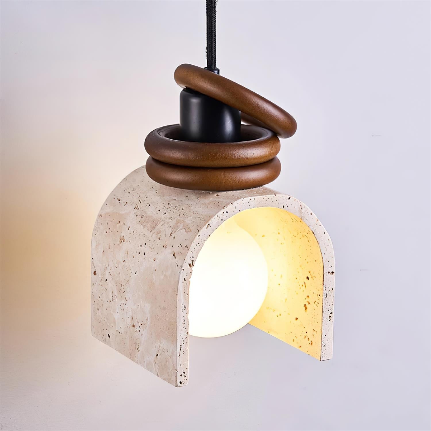 Ritta Suspension Travertin Arqué