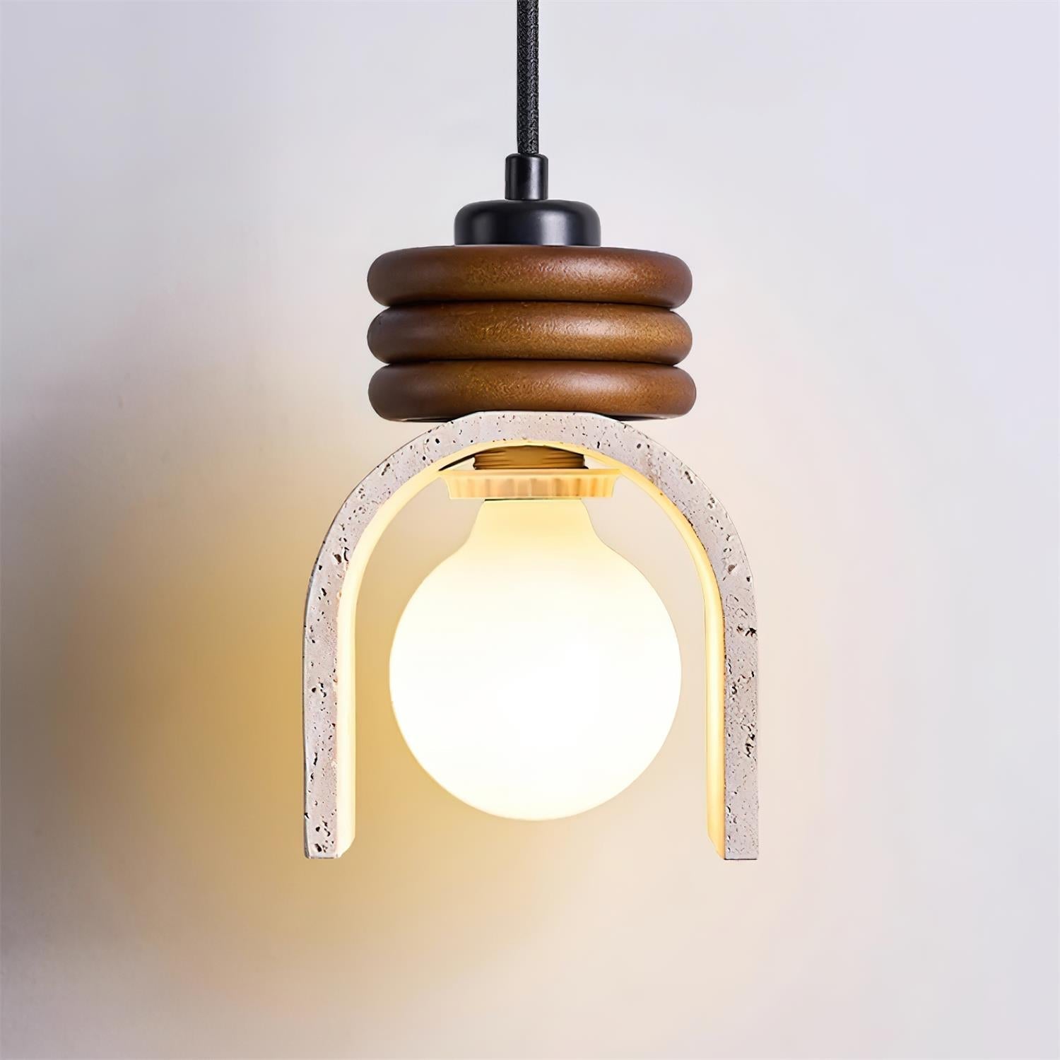 Ritta Suspension Travertin Arqué