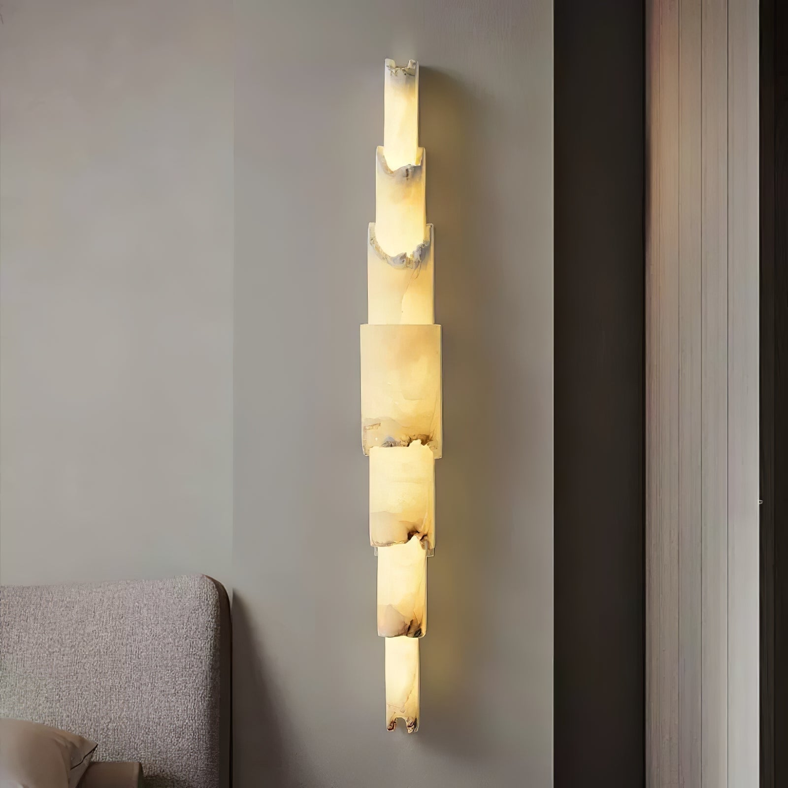 Elara Applique Murale Multicouche en Albâtre