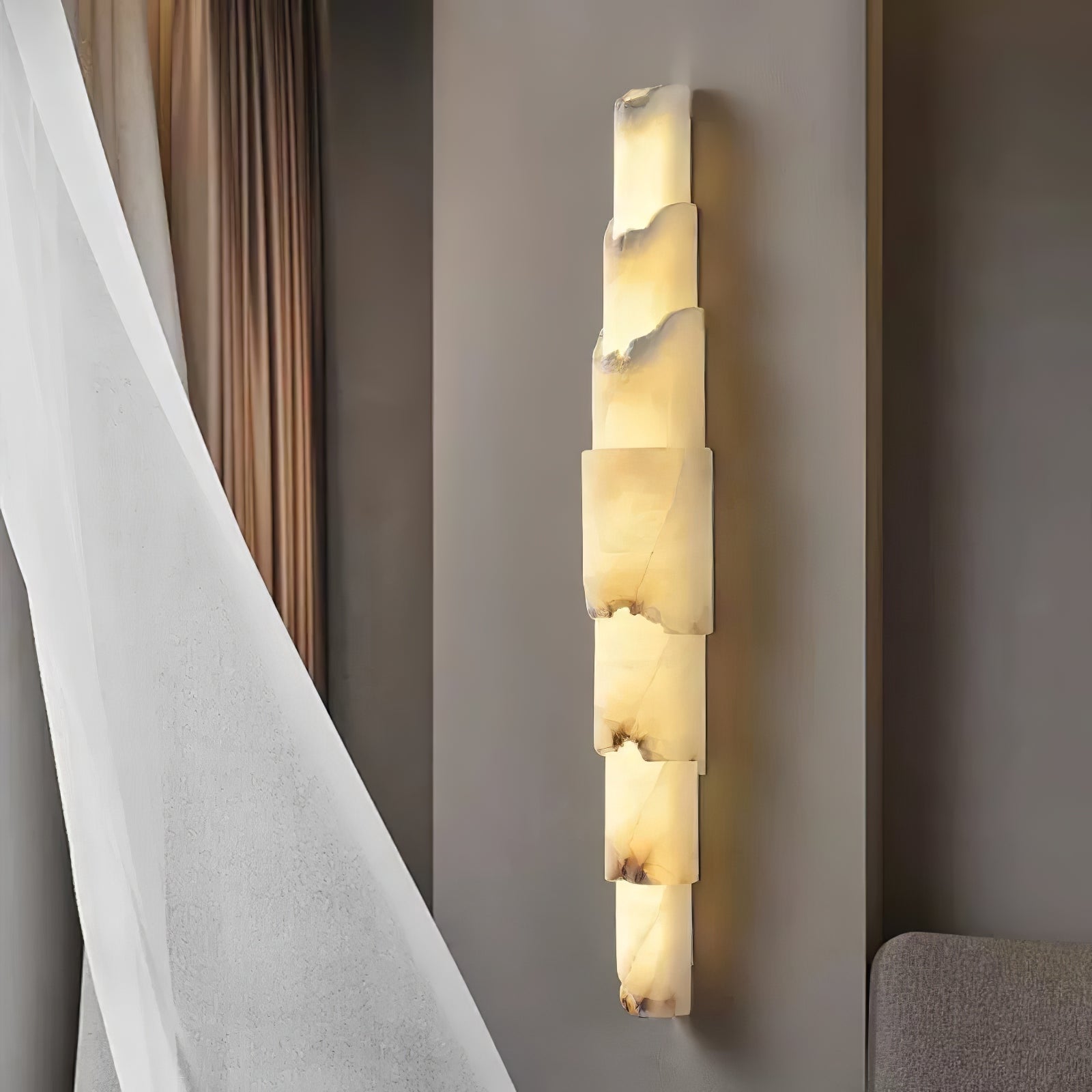 Elara Applique Murale Multicouche en Albâtre
