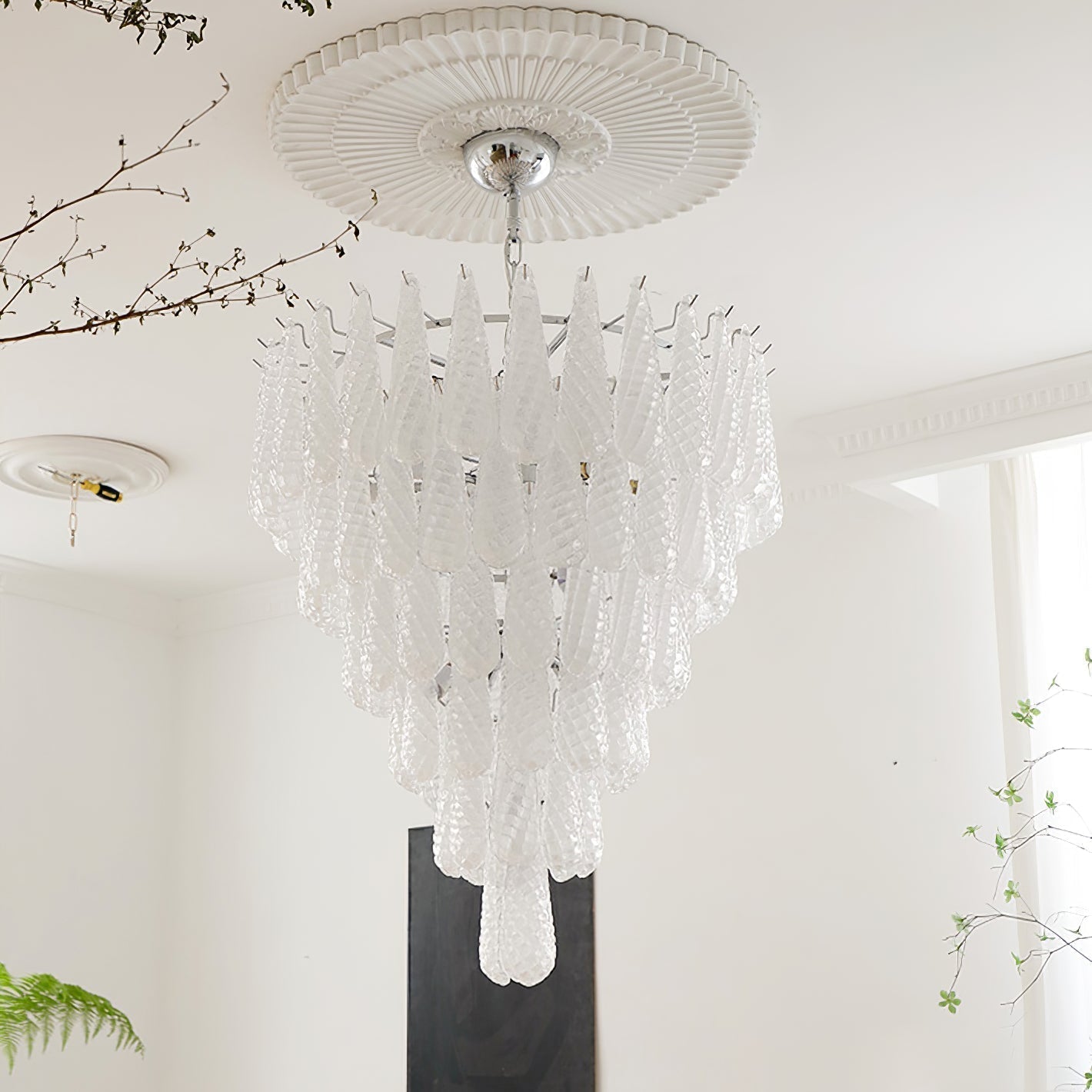 Case Lustre Cascade de Gouttes de Verre