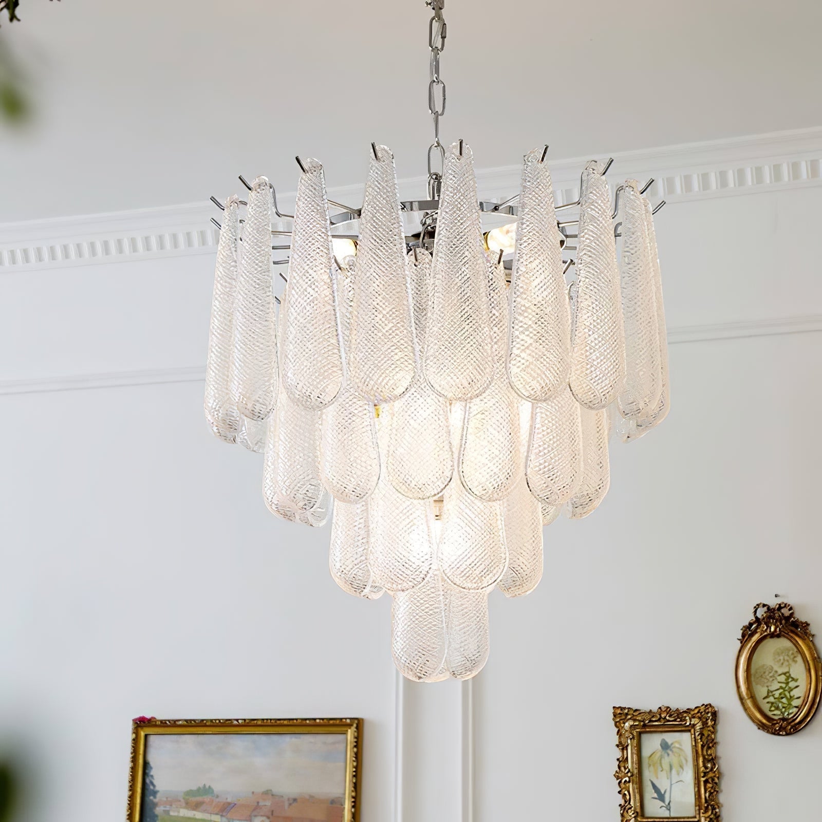 Case Lustre Cascade de Gouttes de Verre