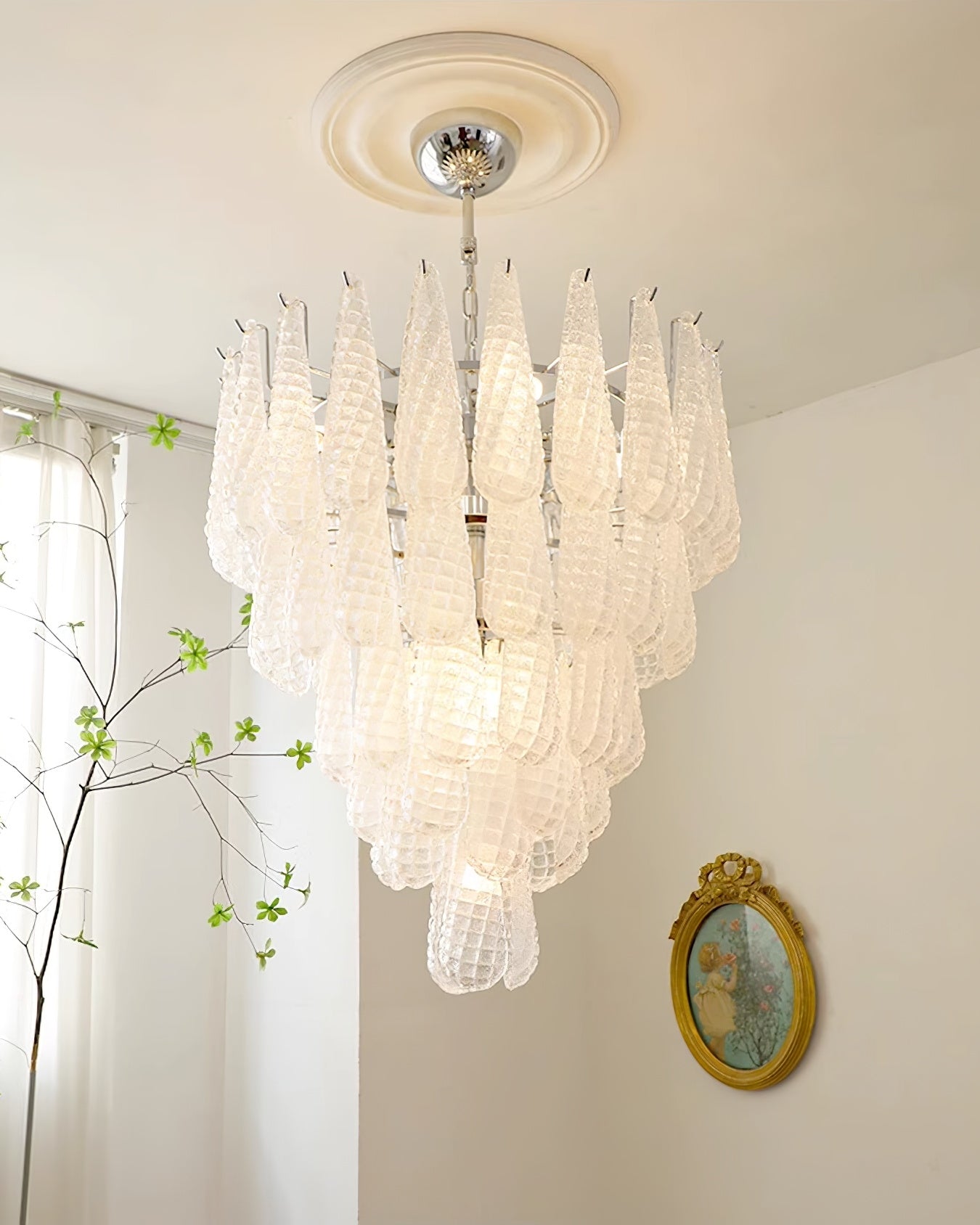 Case Lustre Cascade de Gouttes de Verre