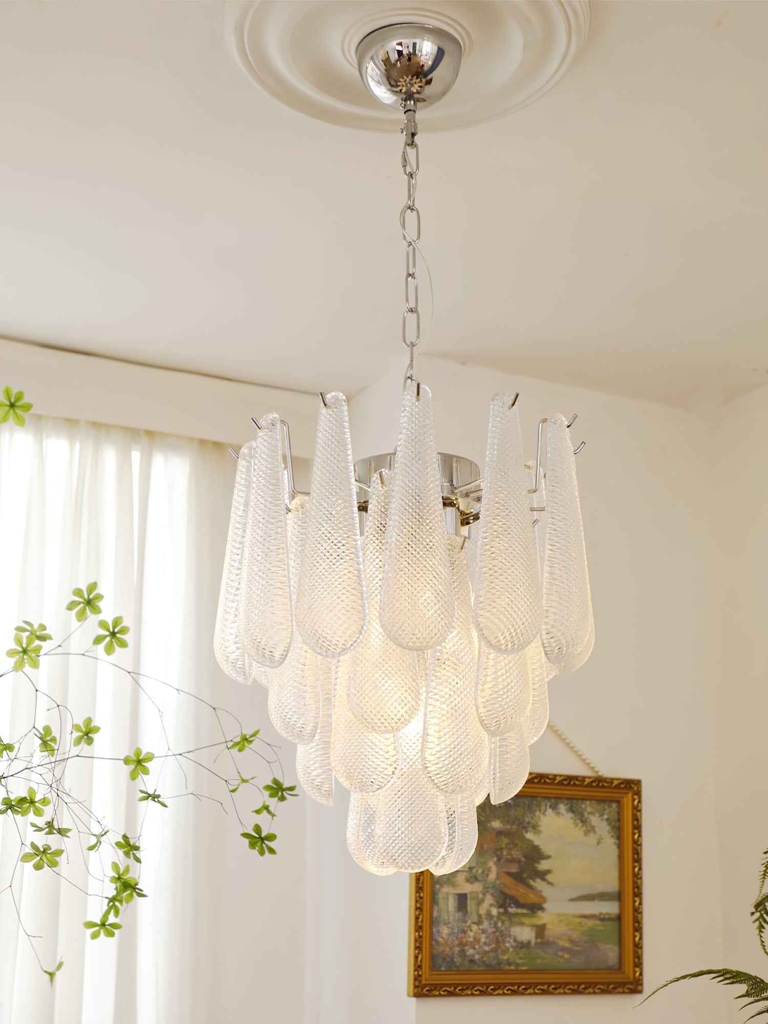 Case Lustre Cascade de Gouttes de Verre