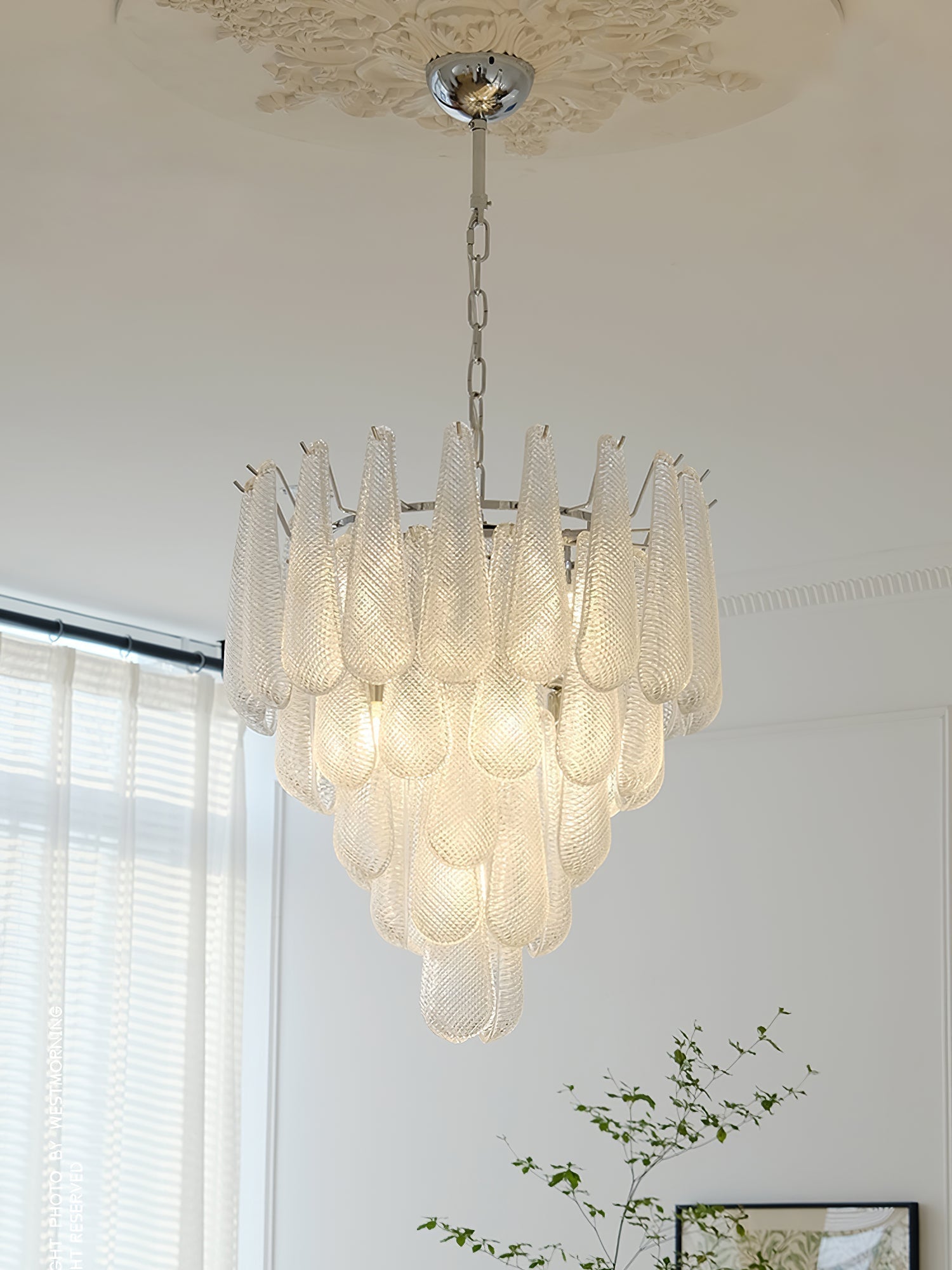 Case Lustre Cascade de Gouttes de Verre