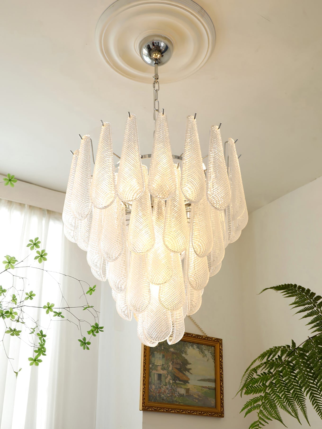 Case Lustre Cascade de Gouttes de Verre