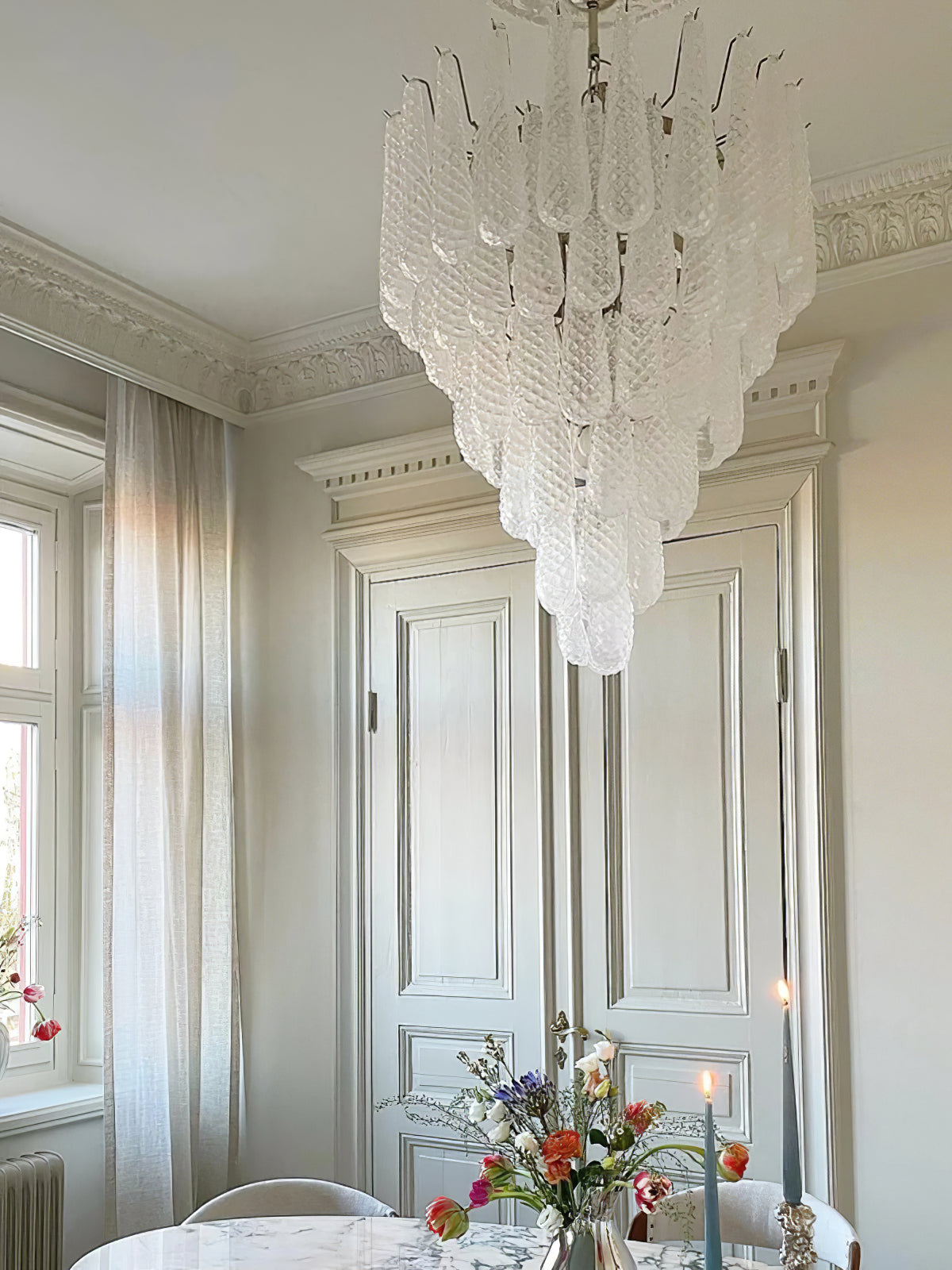 Case Lustre Cascade de Gouttes de Verre