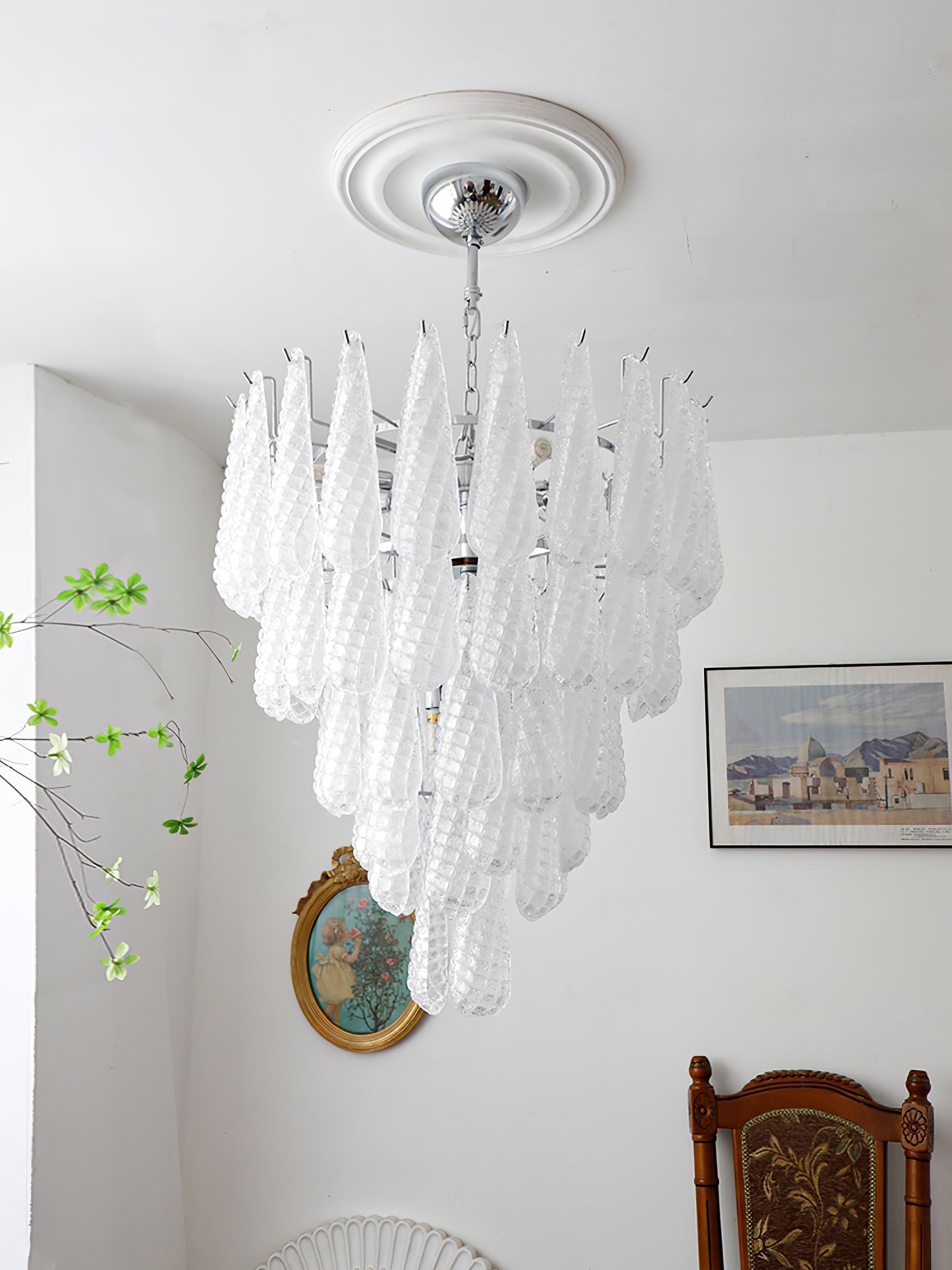 Case Lustre Cascade de Gouttes de Verre