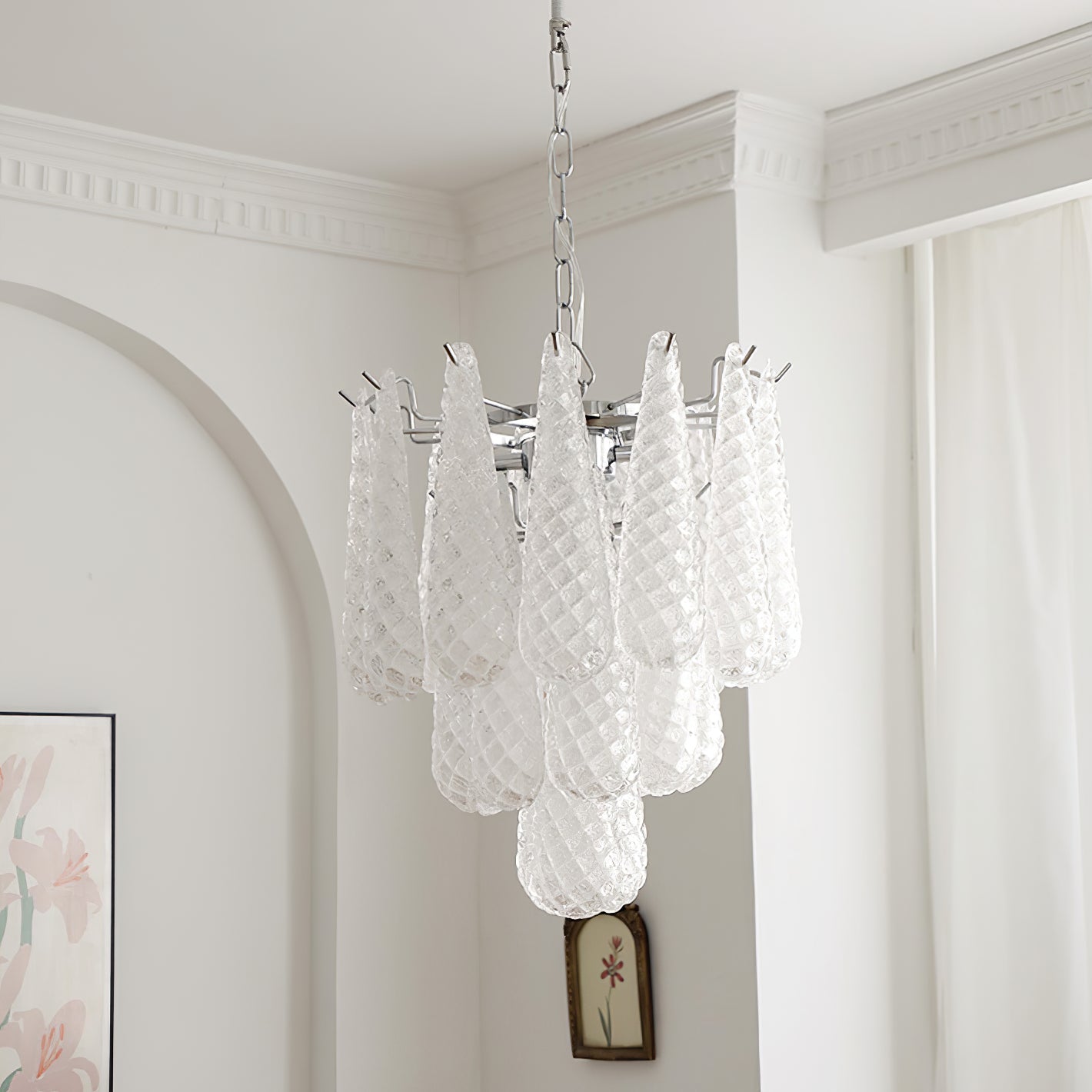 Case Lustre Cascade de Gouttes de Verre