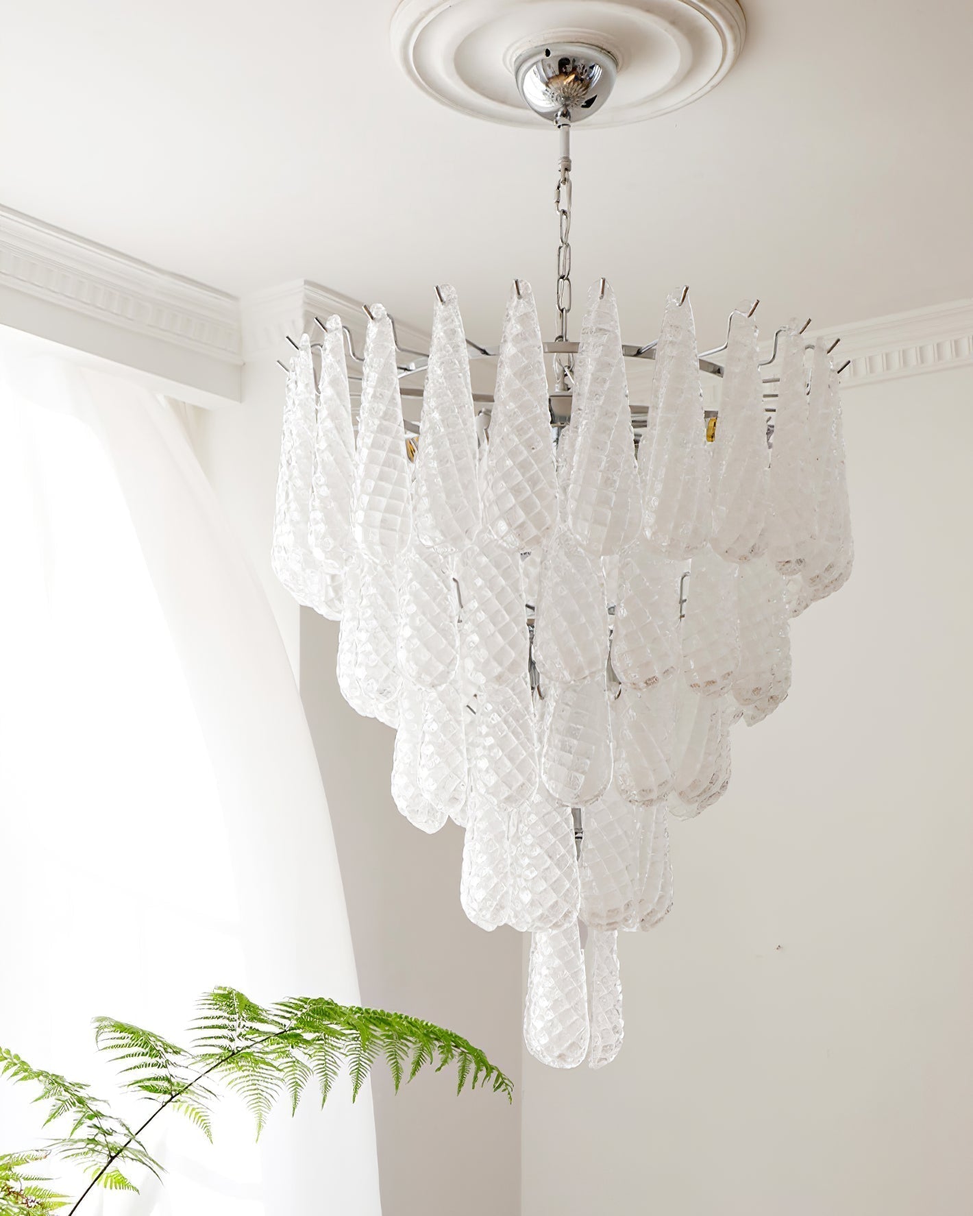 Case Lustre Cascade de Gouttes de Verre