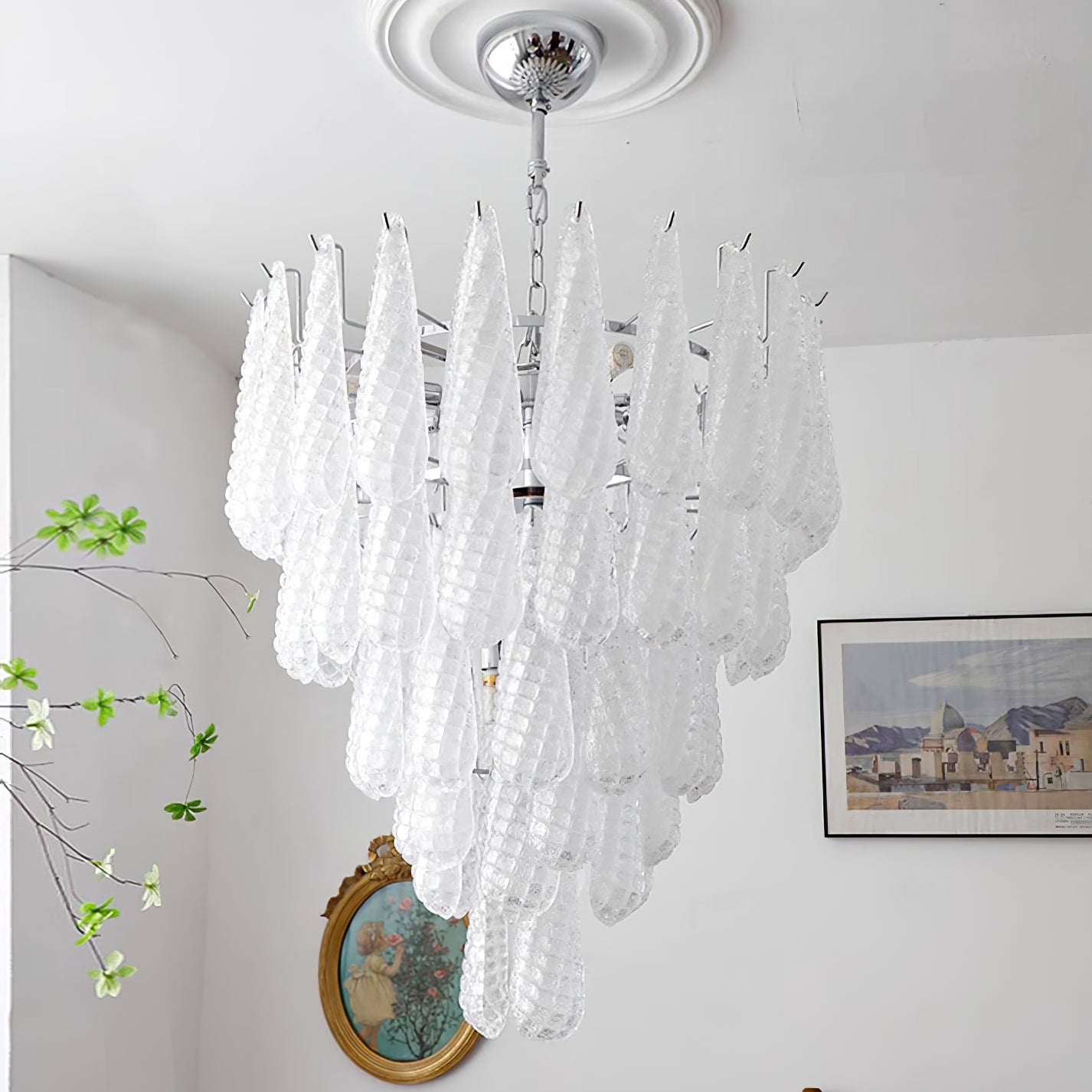 Case Lustre Cascade de Gouttes de Verre