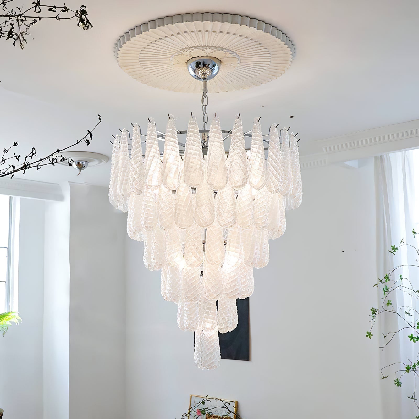 Case Lustre Cascade de Gouttes de Verre