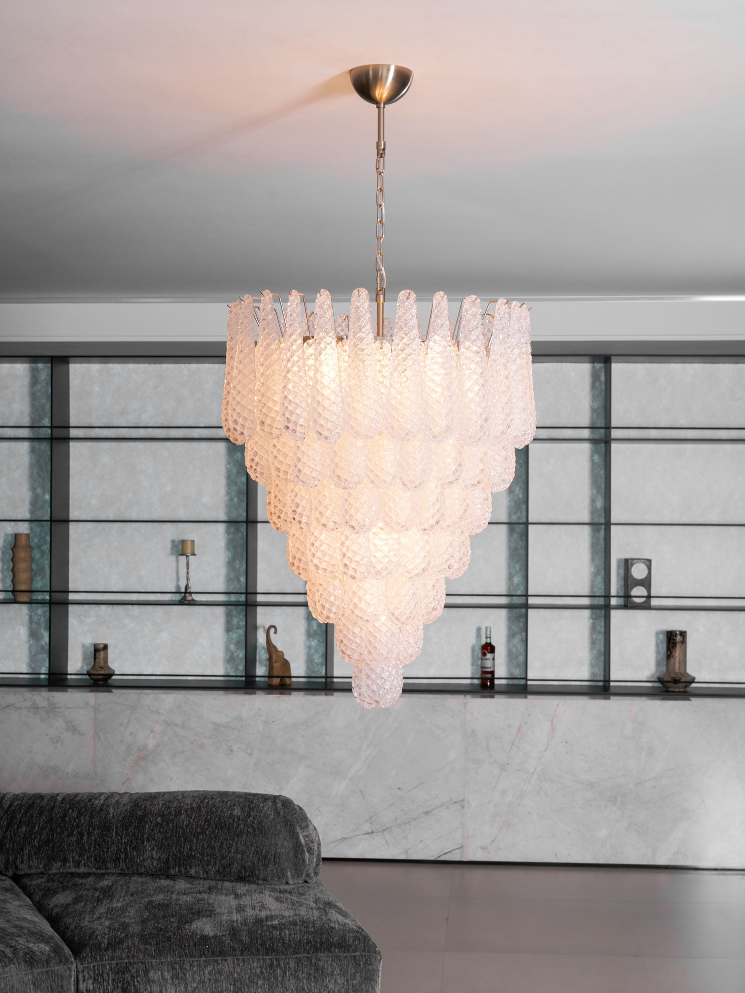 Case Lustre Cascade de Gouttes de Verre