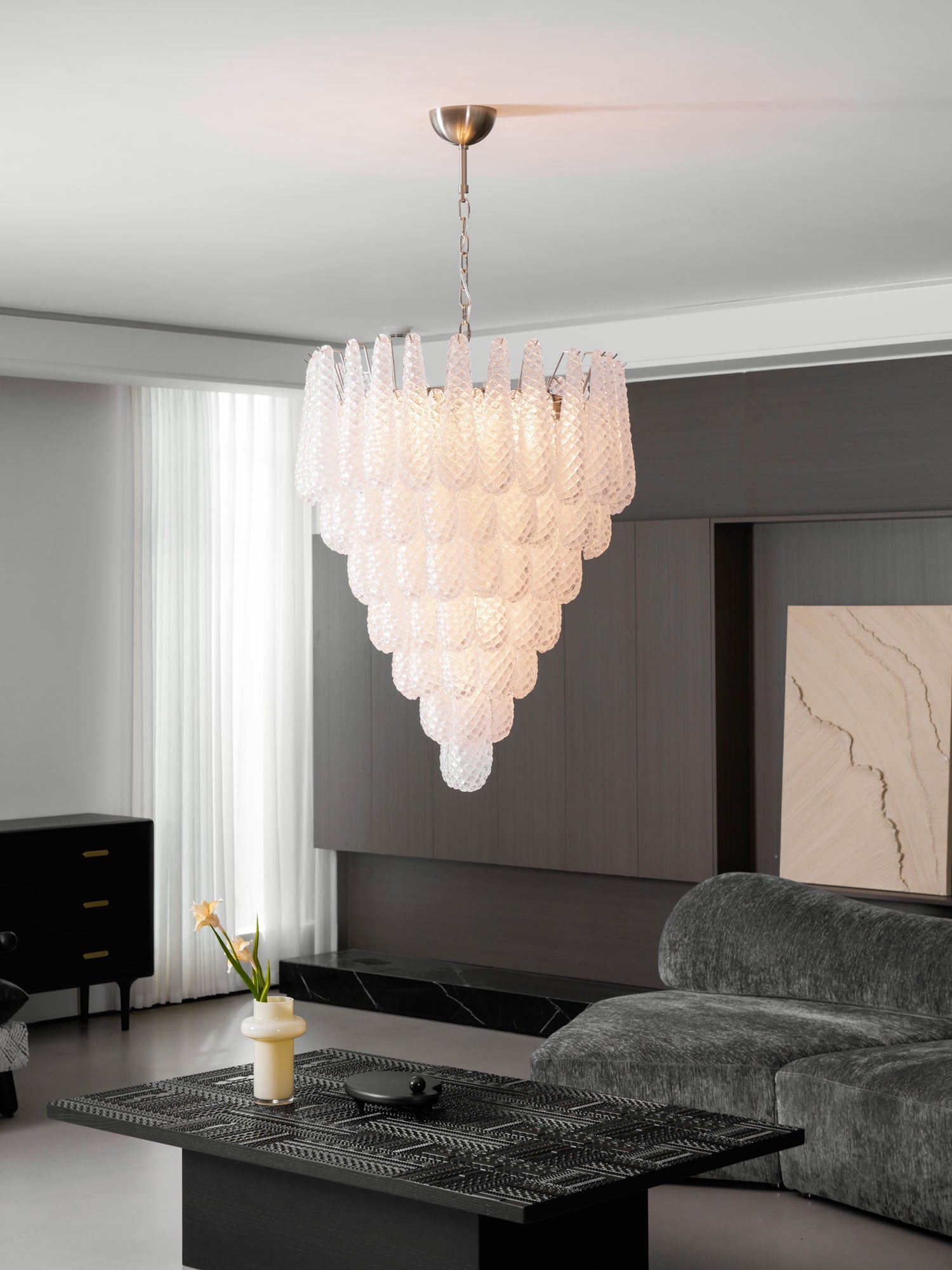 Case Lustre Cascade de Gouttes de Verre