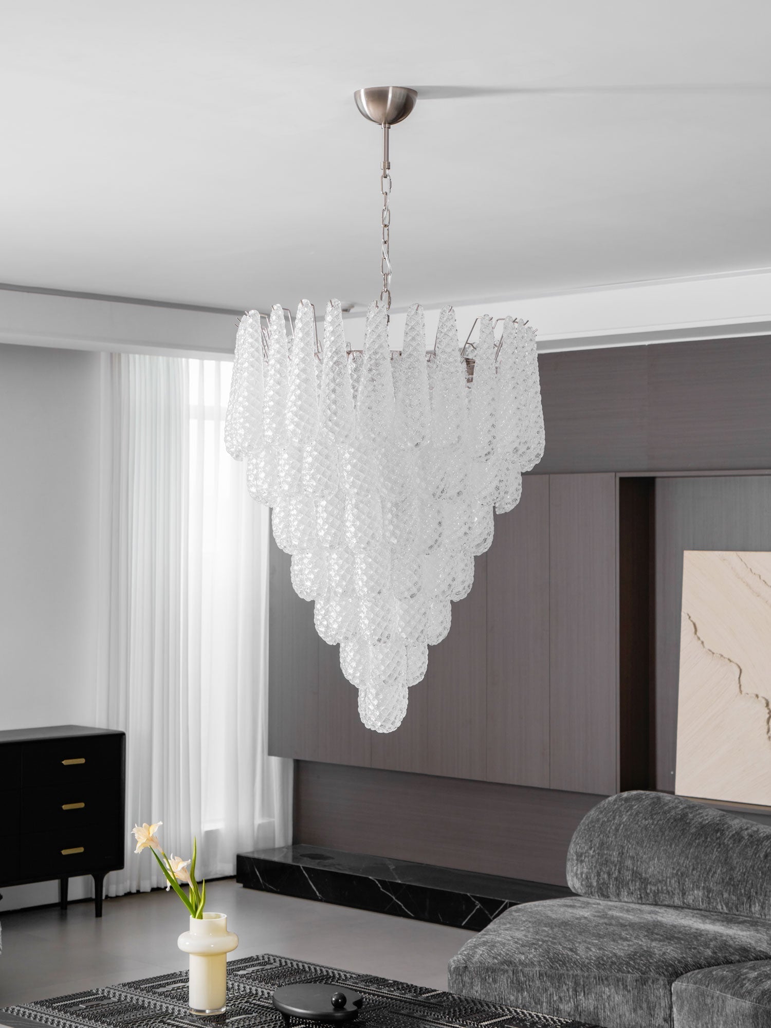 Case Lustre Cascade de Gouttes de Verre