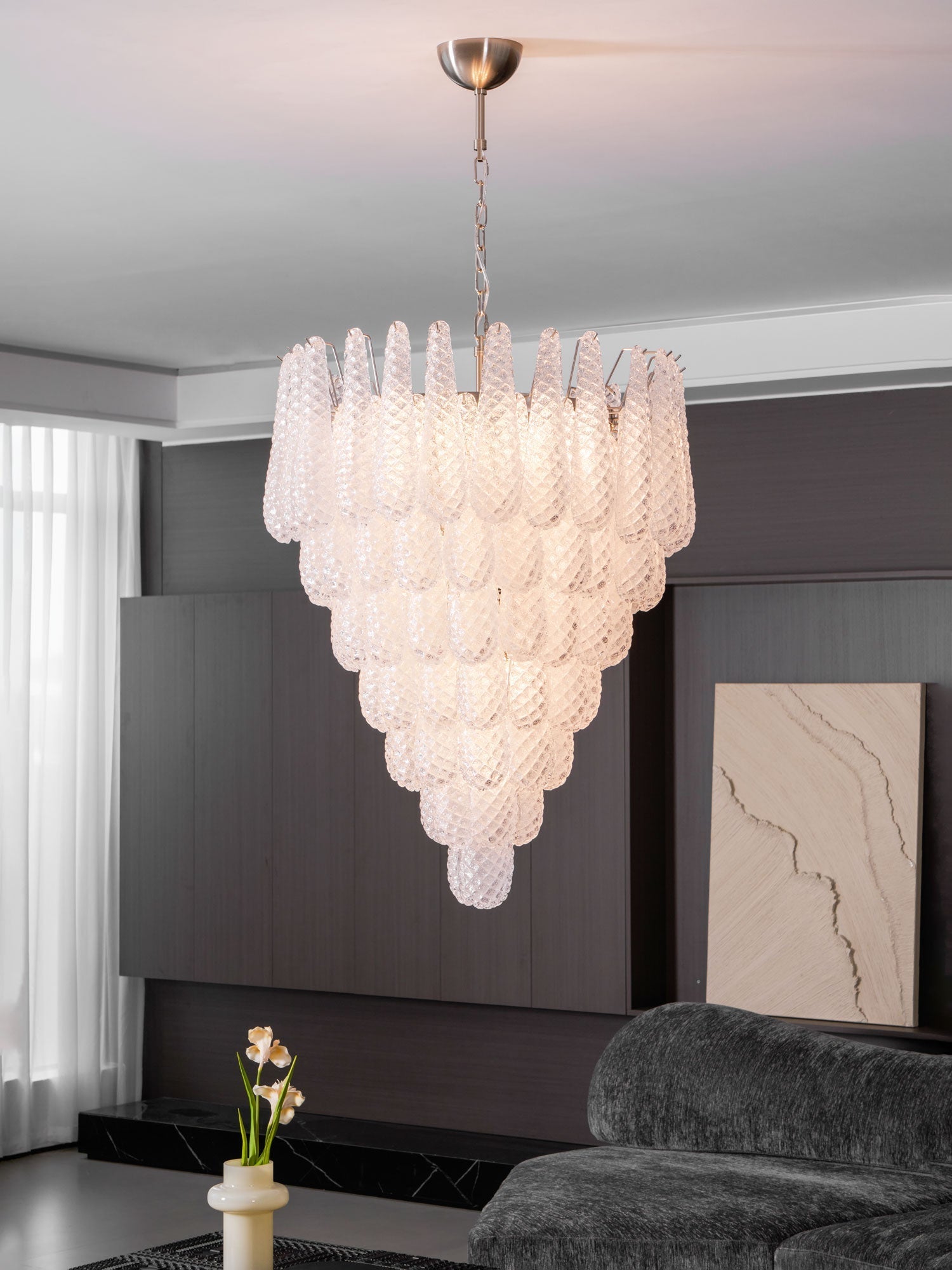 Case Lustre Cascade de Gouttes de Verre