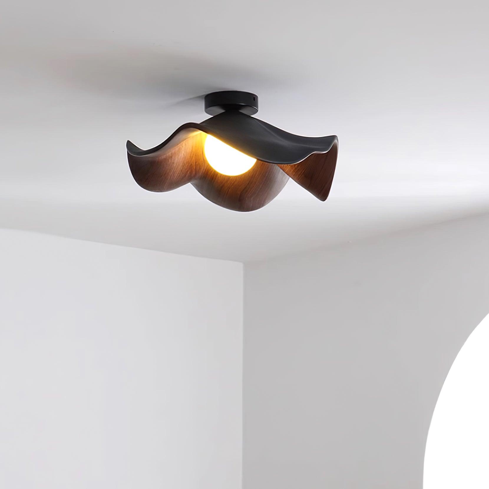 Lanoe Plafonnier Noir Bois