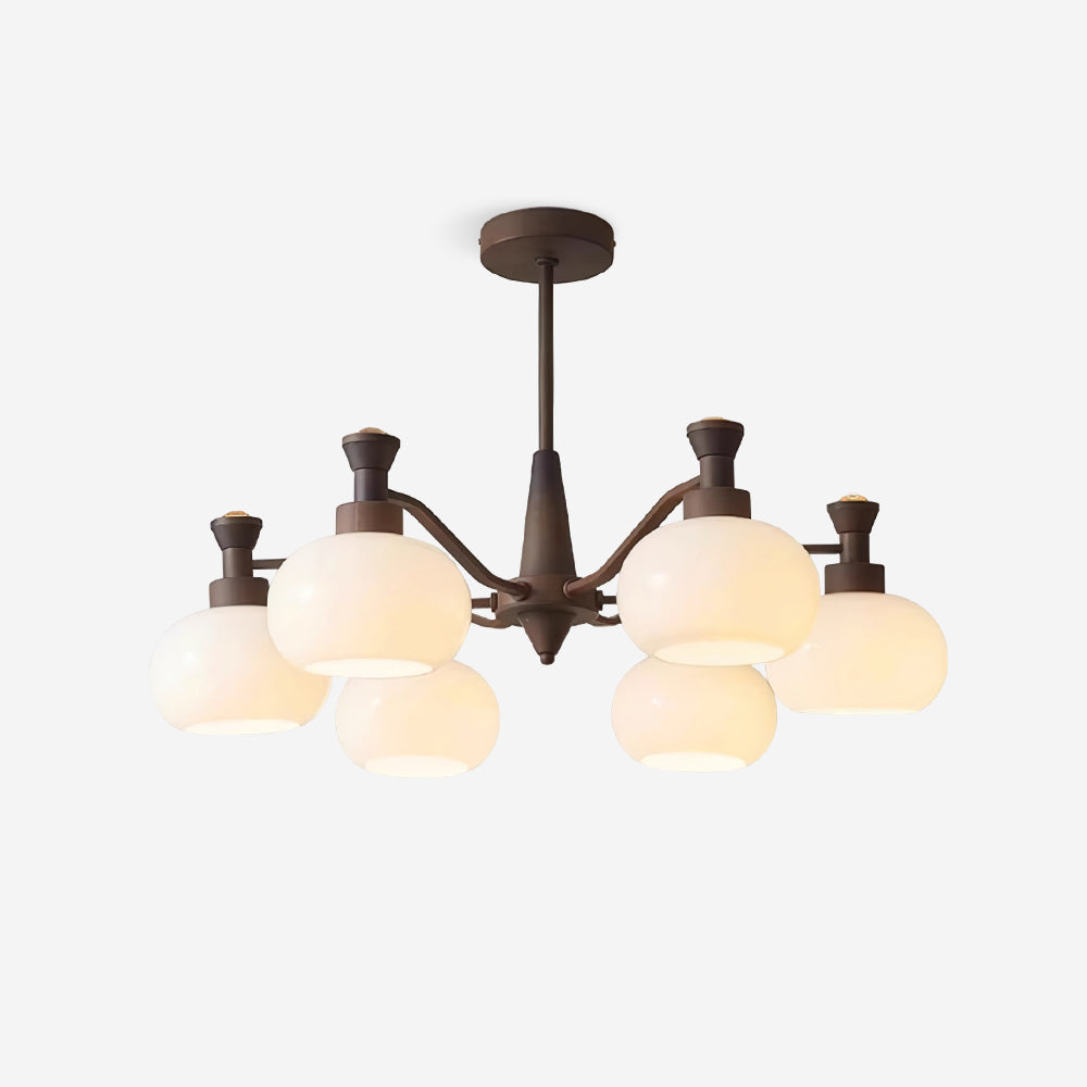 Cassia Lustre Globe en Verre Opale Bras