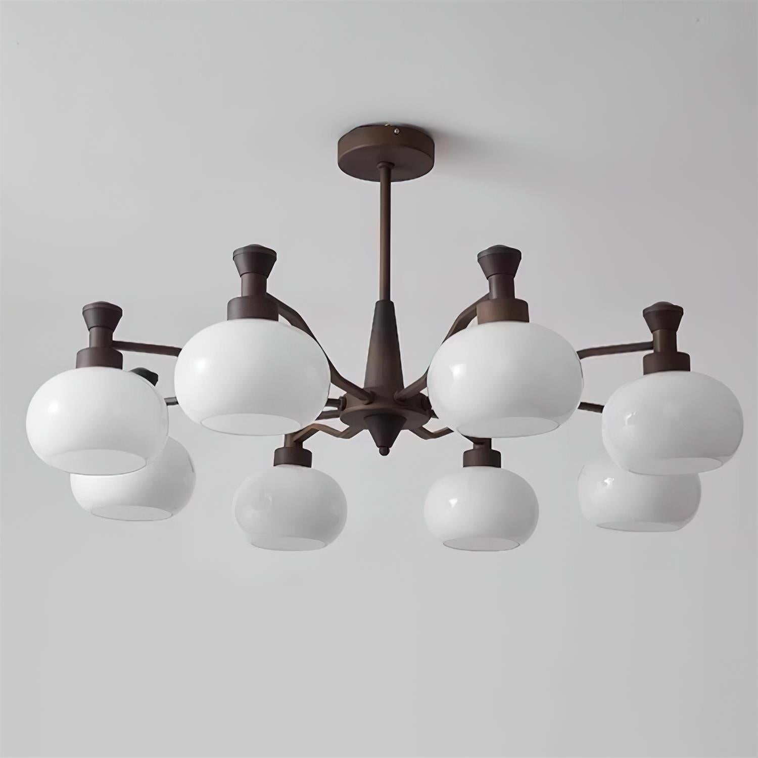 Cassia Lustre Globe en Verre Opale Bras
