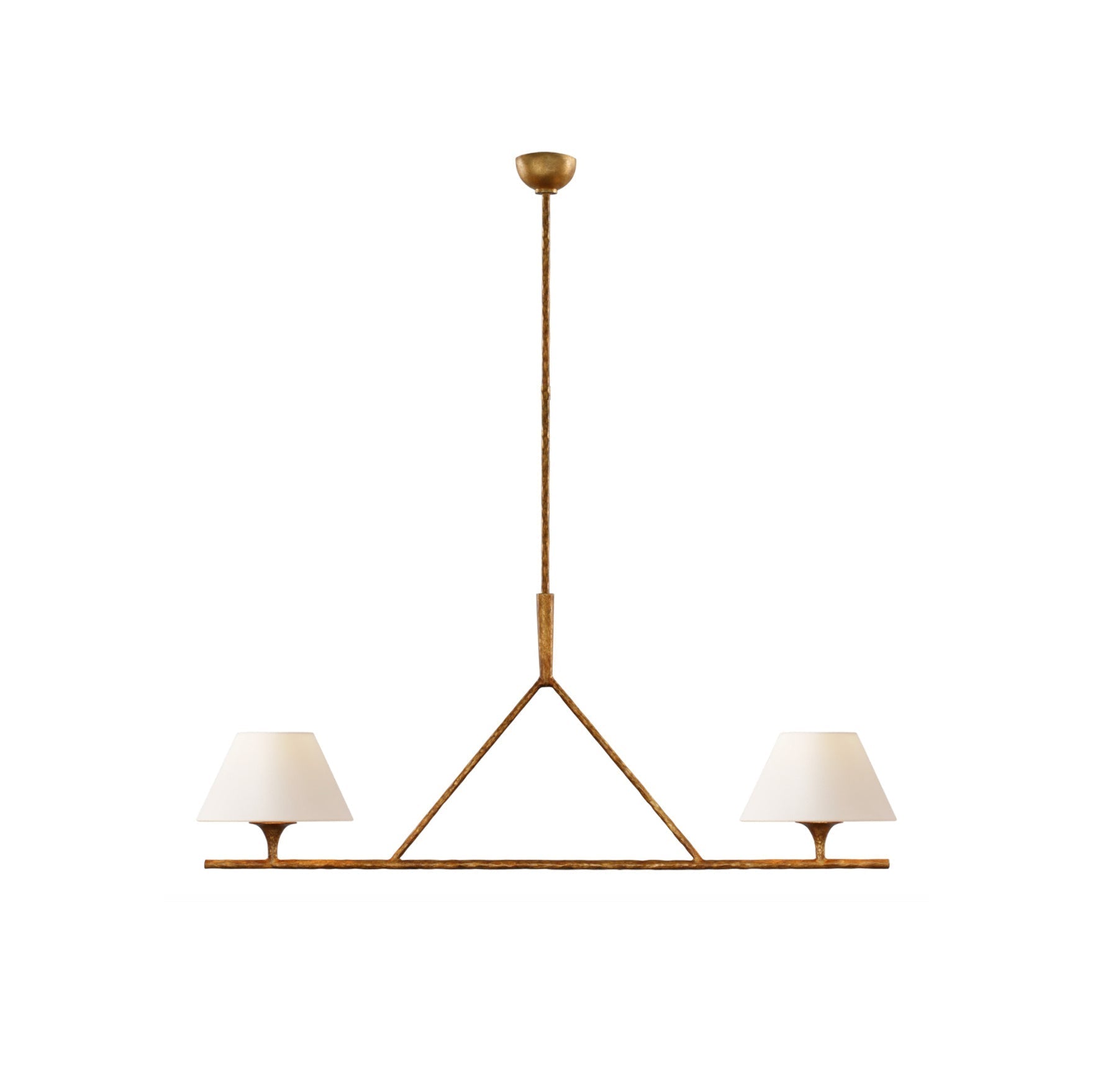 Keen Lustre Linéaire Moderne Élégant en Laiton et Tissu