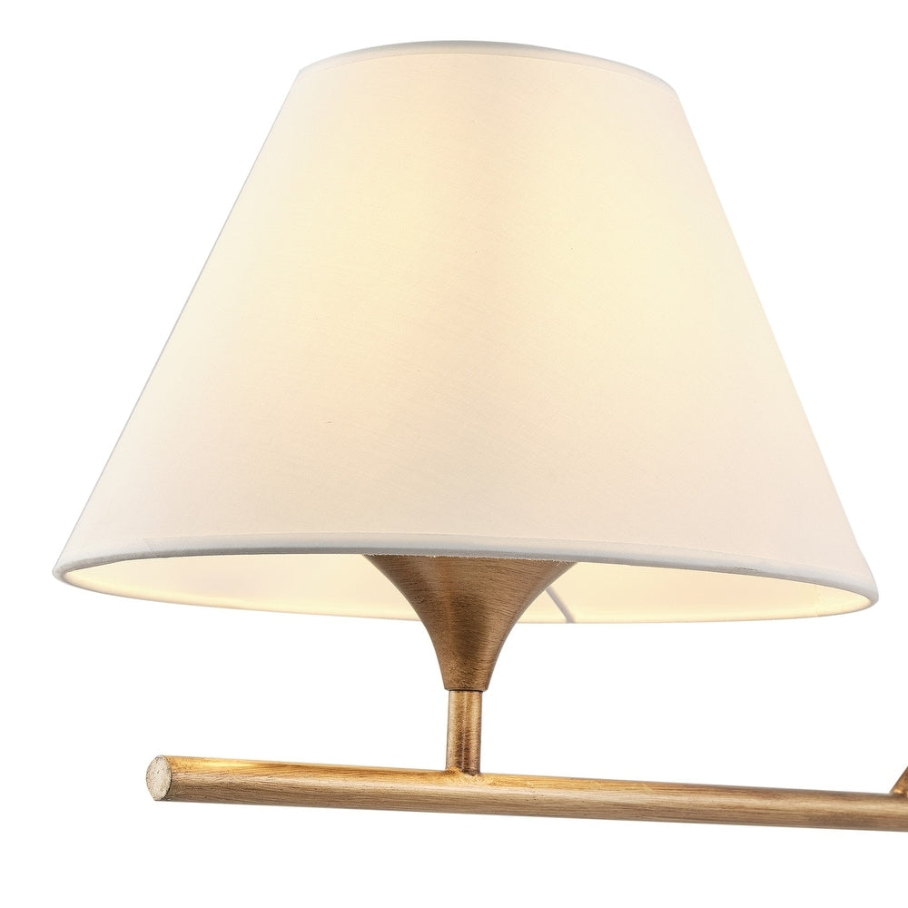 Keen Lustre Linéaire Moderne Élégant en Laiton et Tissu