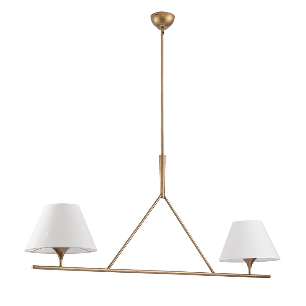 Keen Lustre Linéaire Moderne Élégant en Laiton et Tissu