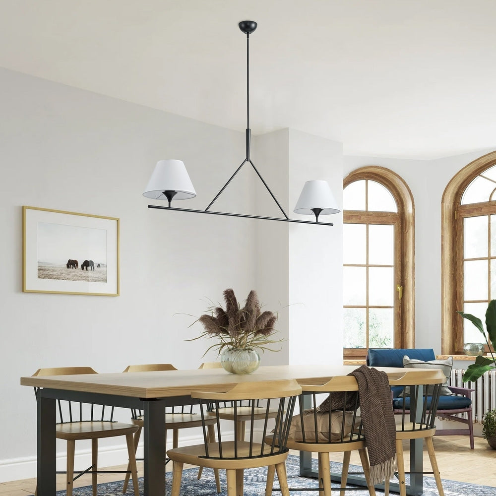 Keen Lustre Linéaire Moderne Élégant en Laiton et Tissu