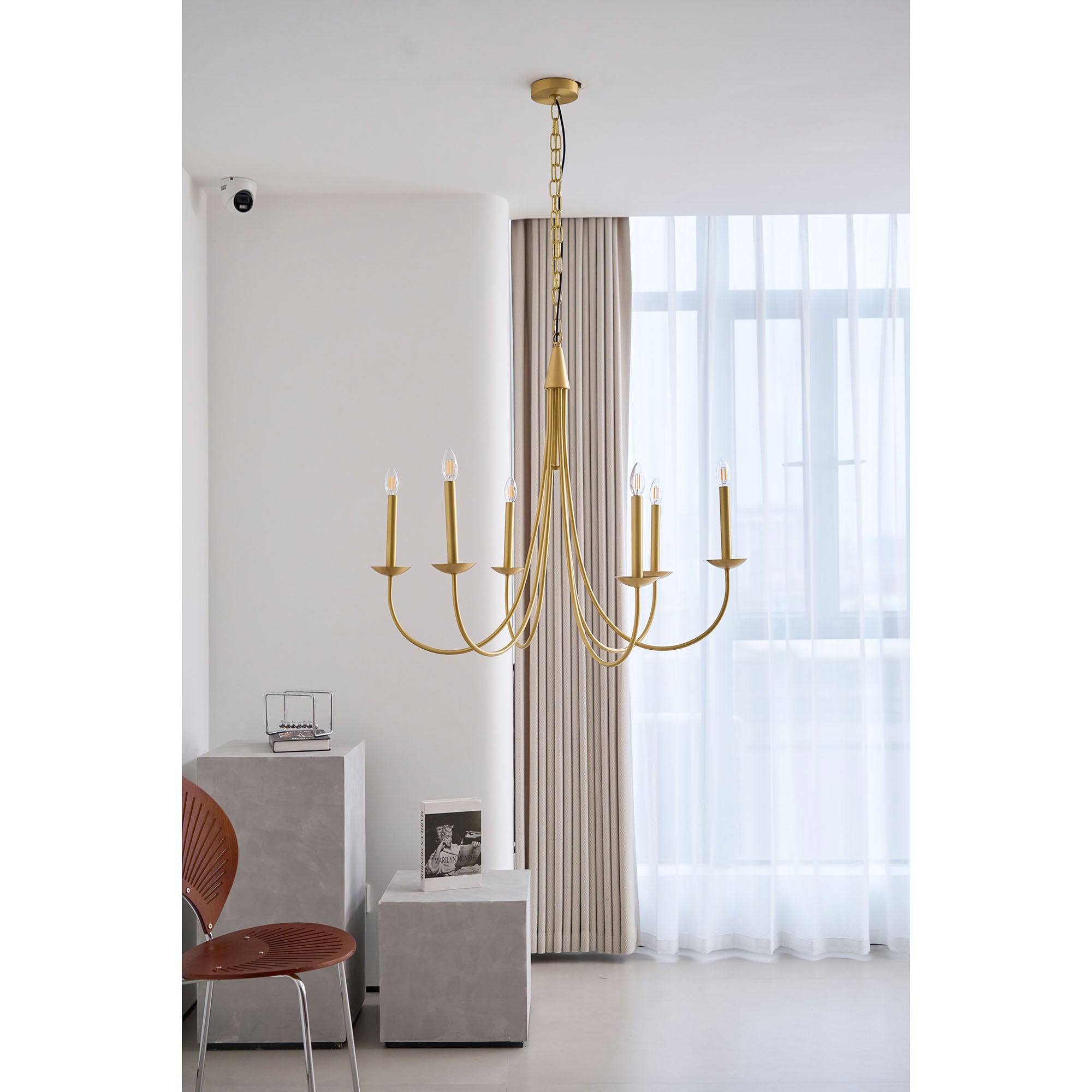 Nectar Lustre Industriel Vintage en Métal Laiton