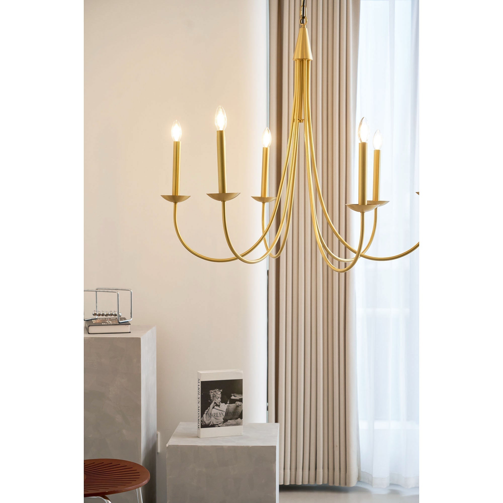 Nectar Lustre Industriel Vintage en Métal Laiton