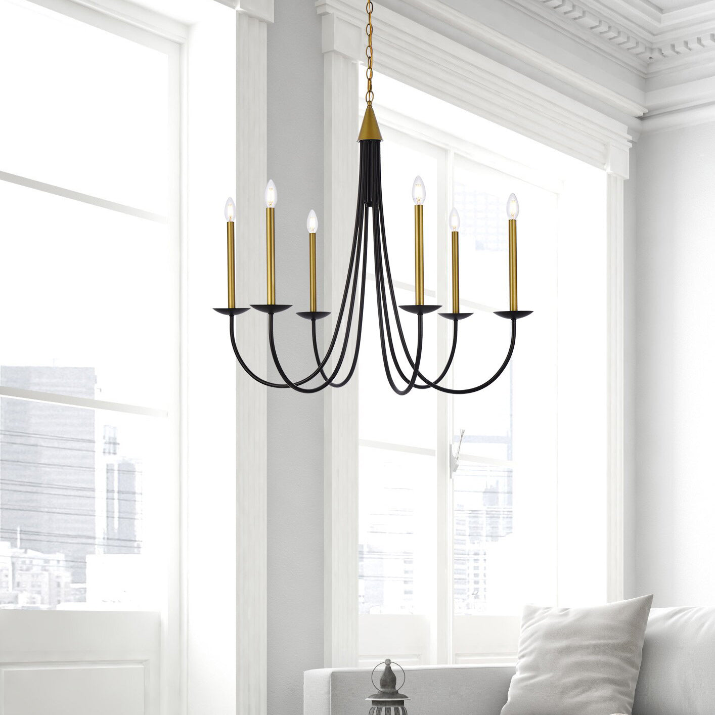 Nectar Lustre Industriel Vintage en Métal Laiton