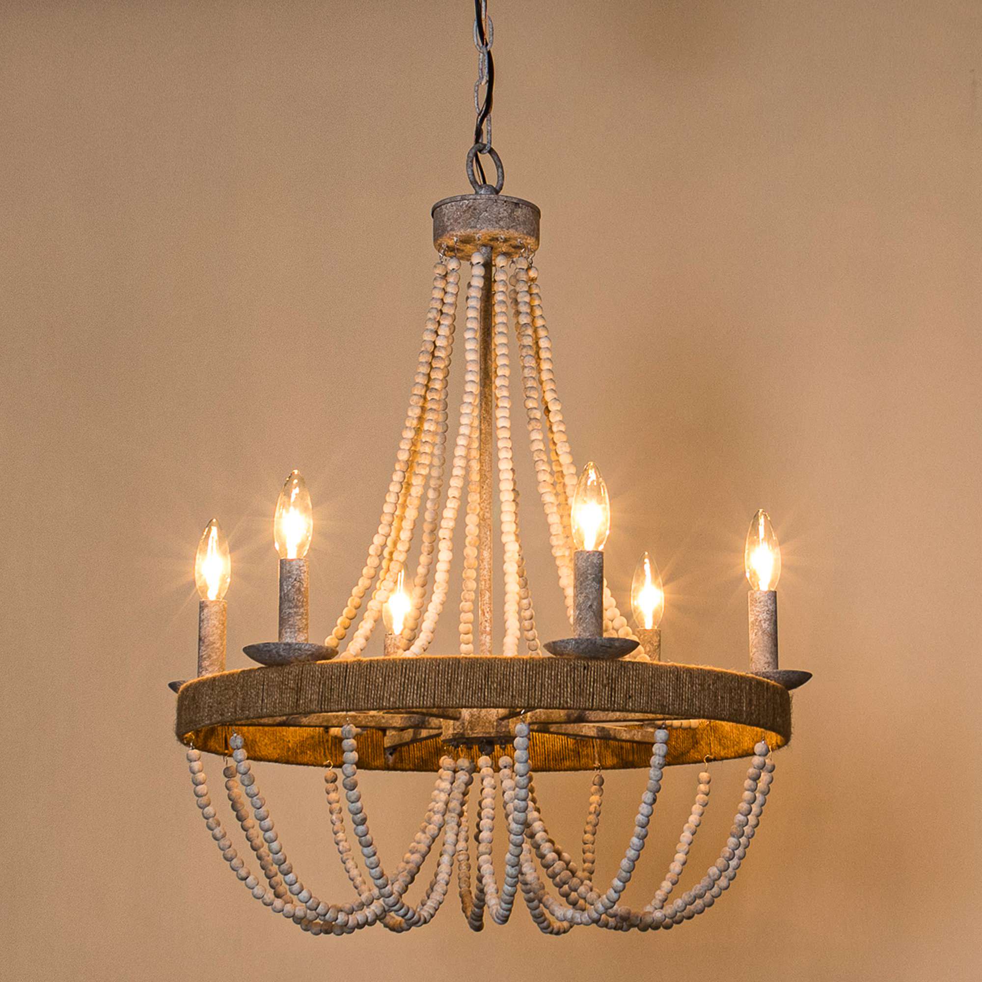 Rise Lustre en Métal et Bois Traditionnel Vintage
