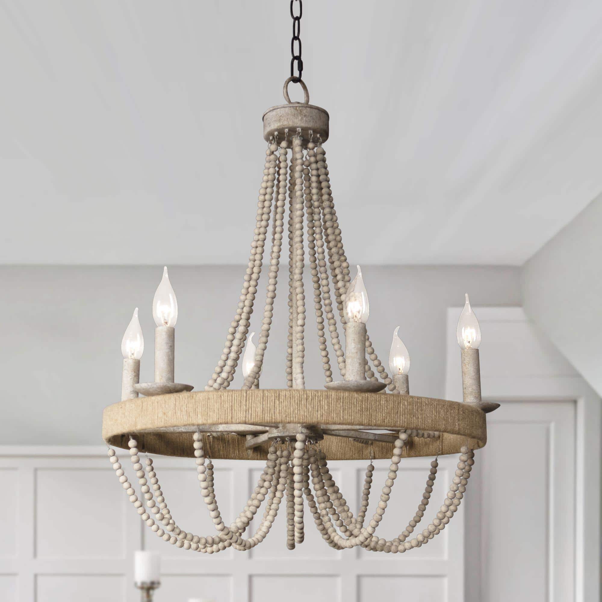 Rise Lustre en Métal et Bois Traditionnel Vintage