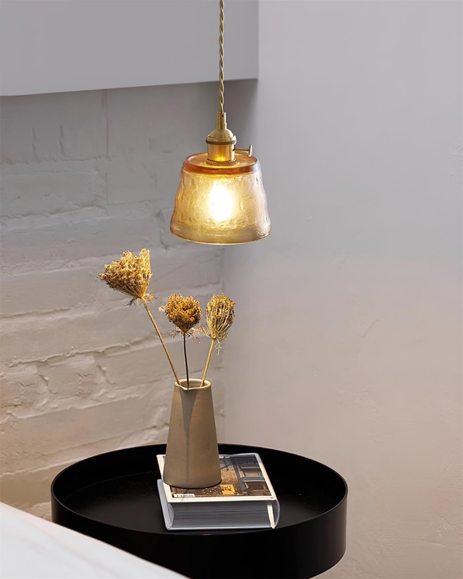 Aura Suspension Vintage Laiton Verre