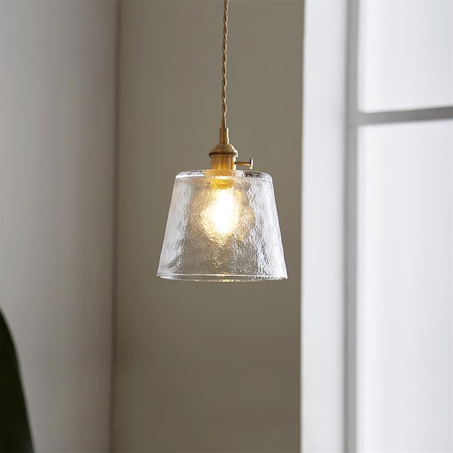 Aura Suspension Vintage Laiton Verre
