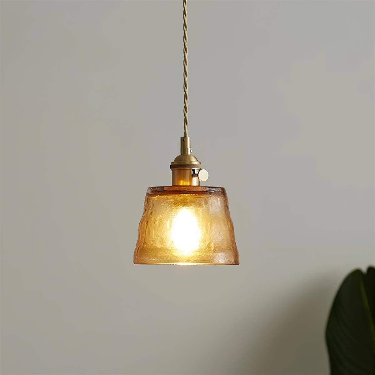 Aura Suspension Vintage Laiton Verre