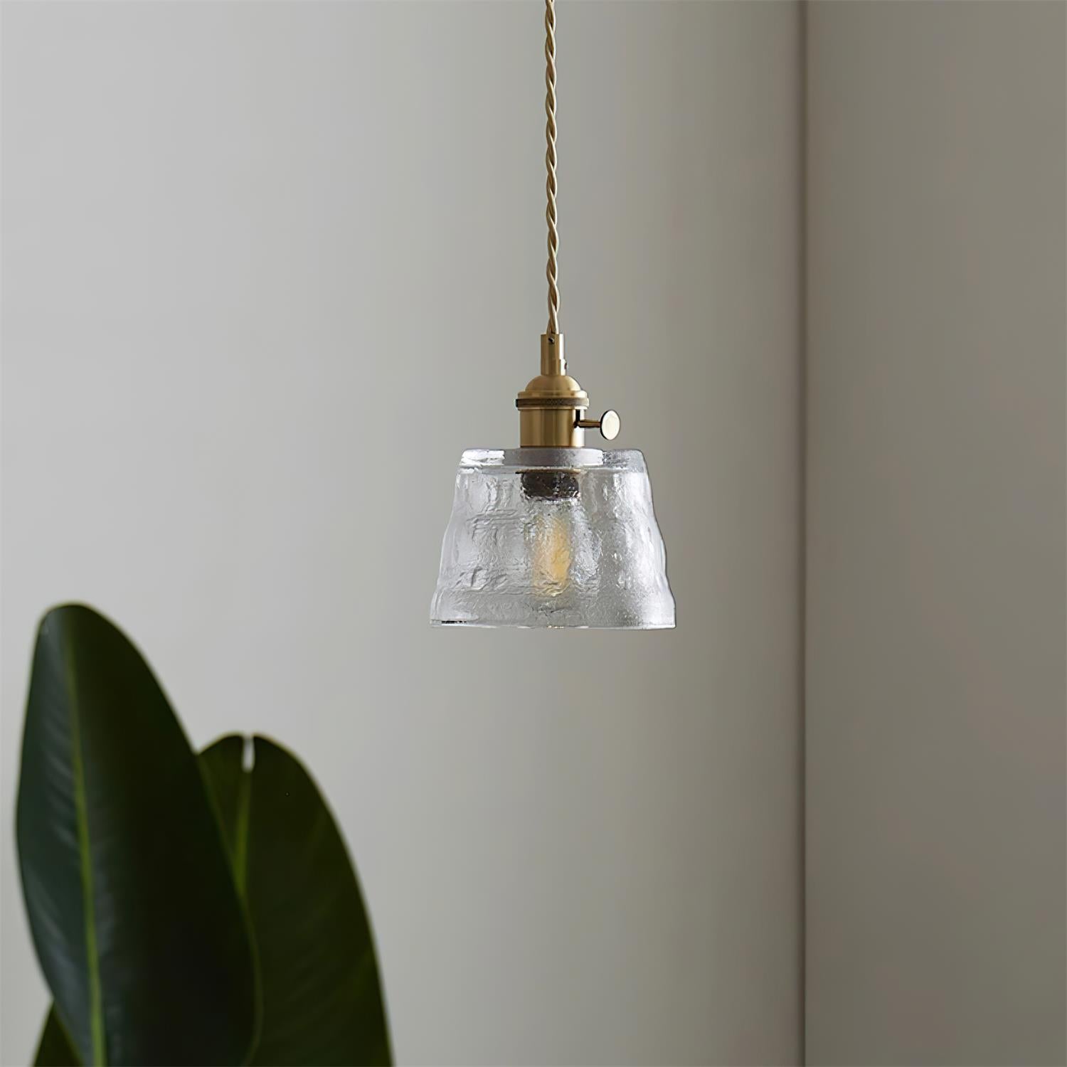 Aura Suspension Vintage Laiton Verre