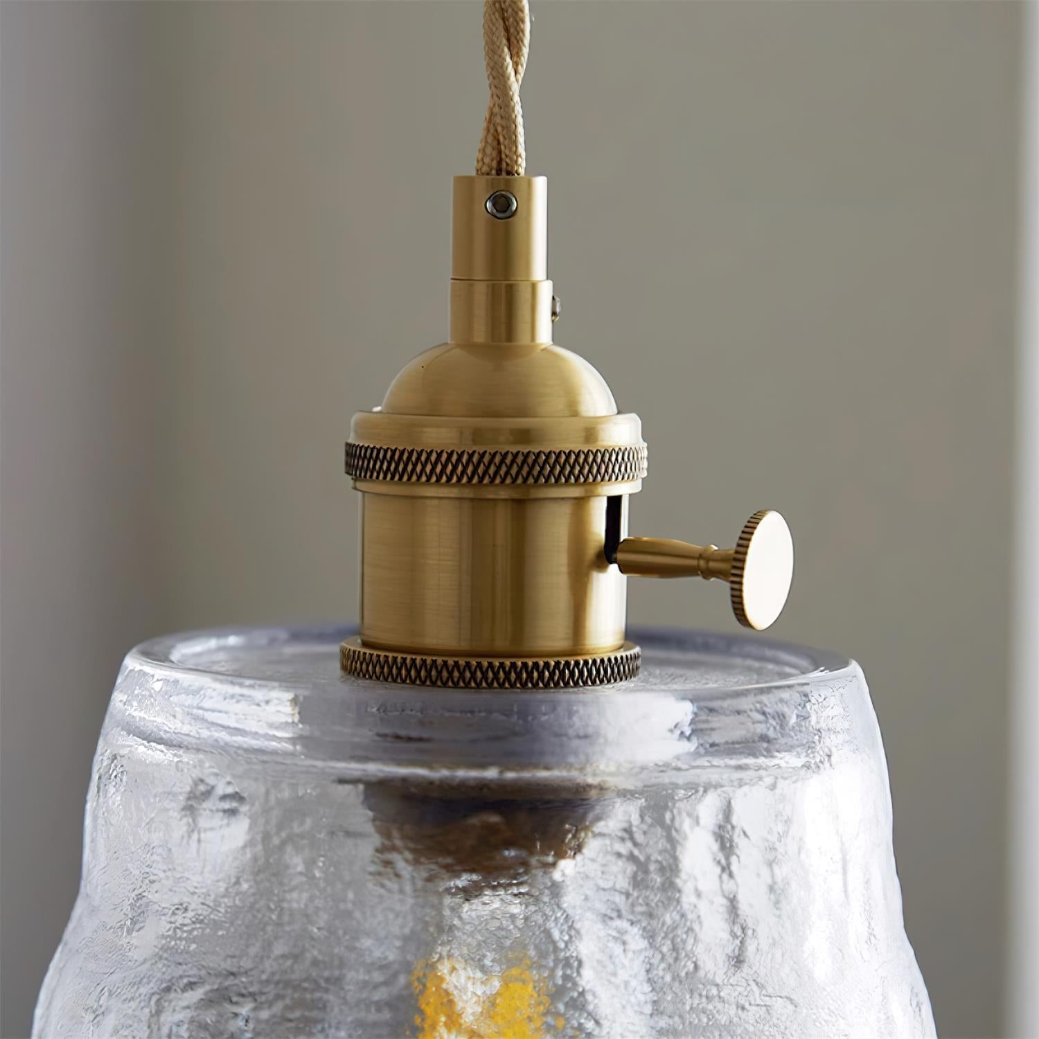 Aura Suspension Vintage Laiton Verre