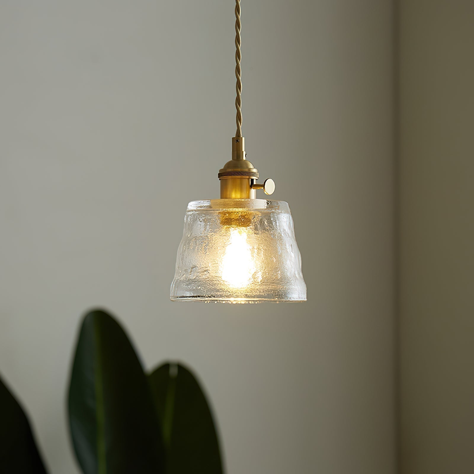 Aura Suspension Vintage Laiton Verre