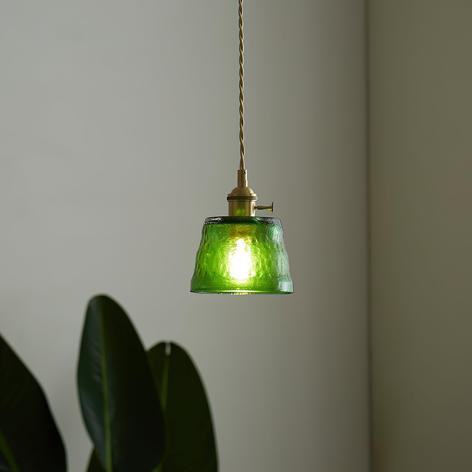 Aura Suspension Vintage Laiton Verre
