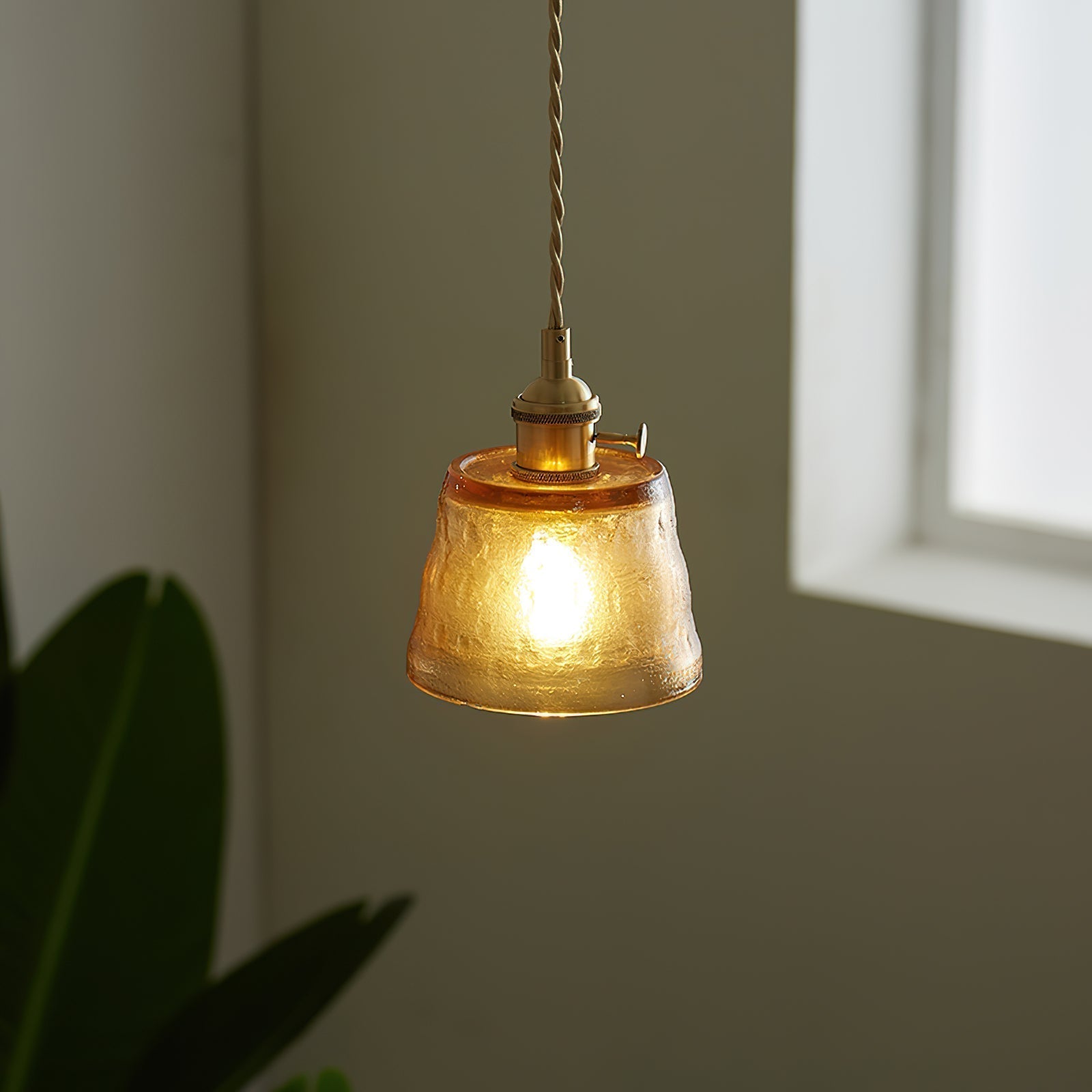 Aura Suspension Vintage Laiton Verre