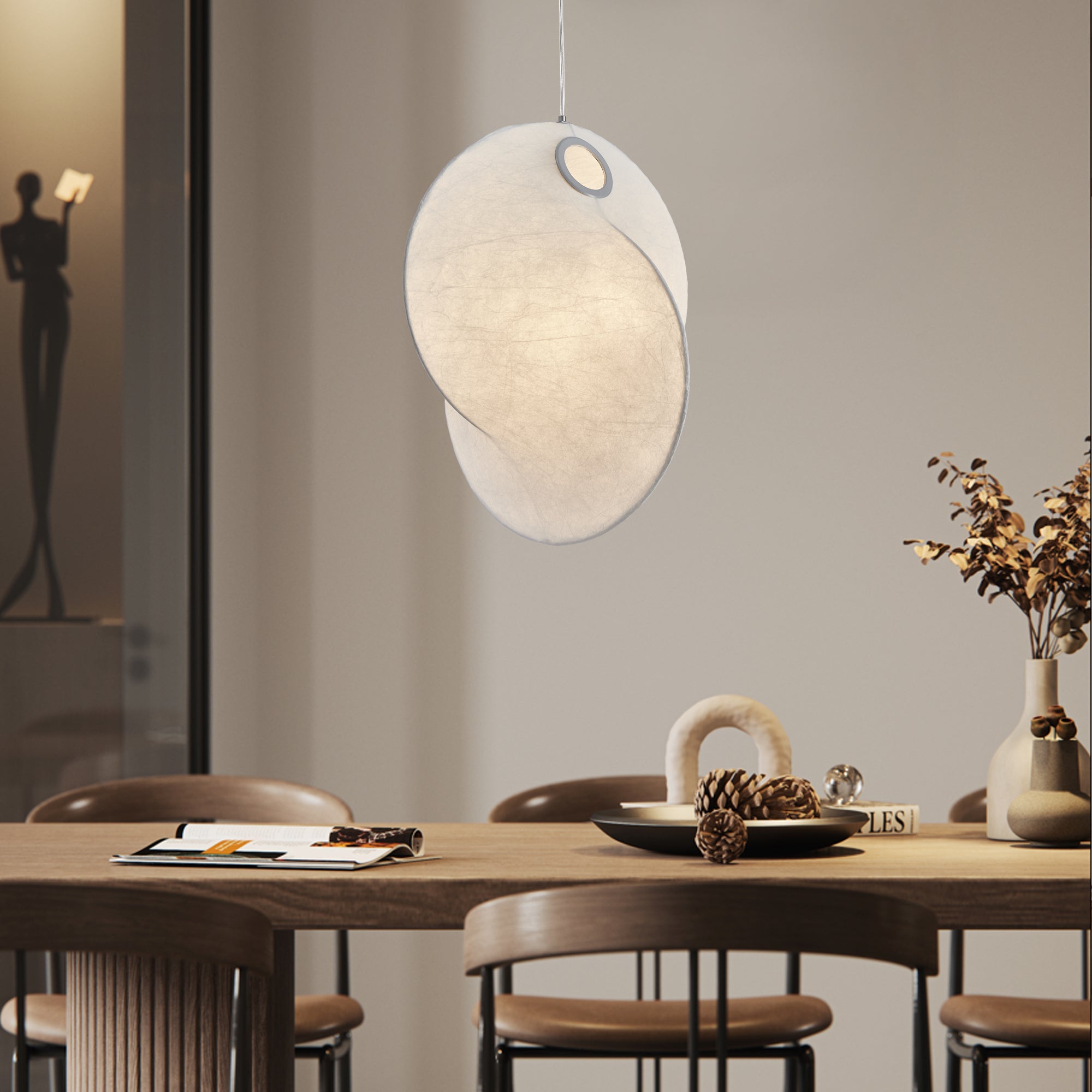 Verine Suspension Sculpturale en Soie de Mûrier