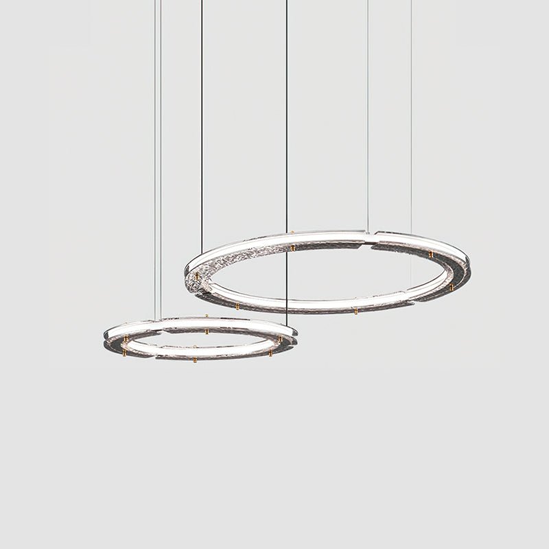 Lunara Double Anneau Crystal Lustre