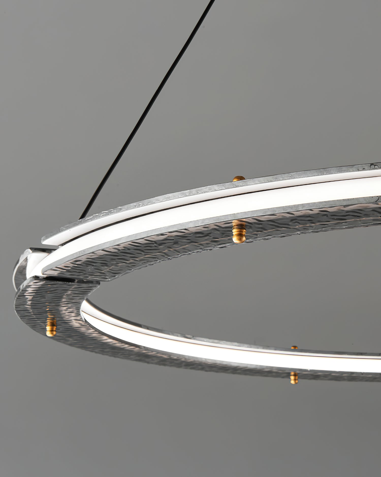 Lunara Double Anneau Crystal Lustre