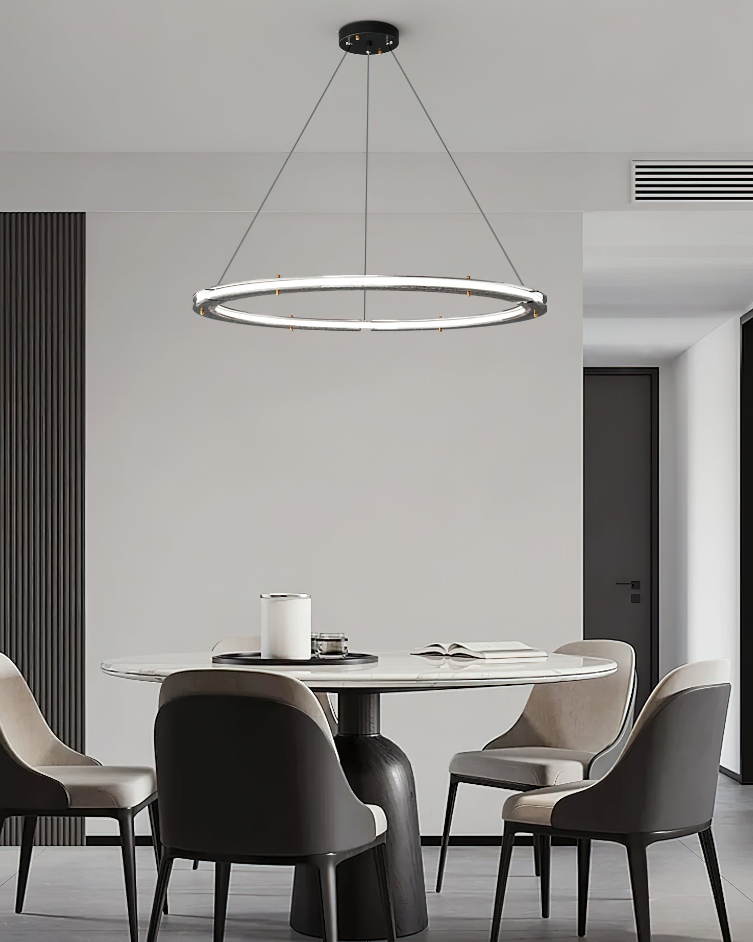 Lunara Double Anneau Crystal Lustre
