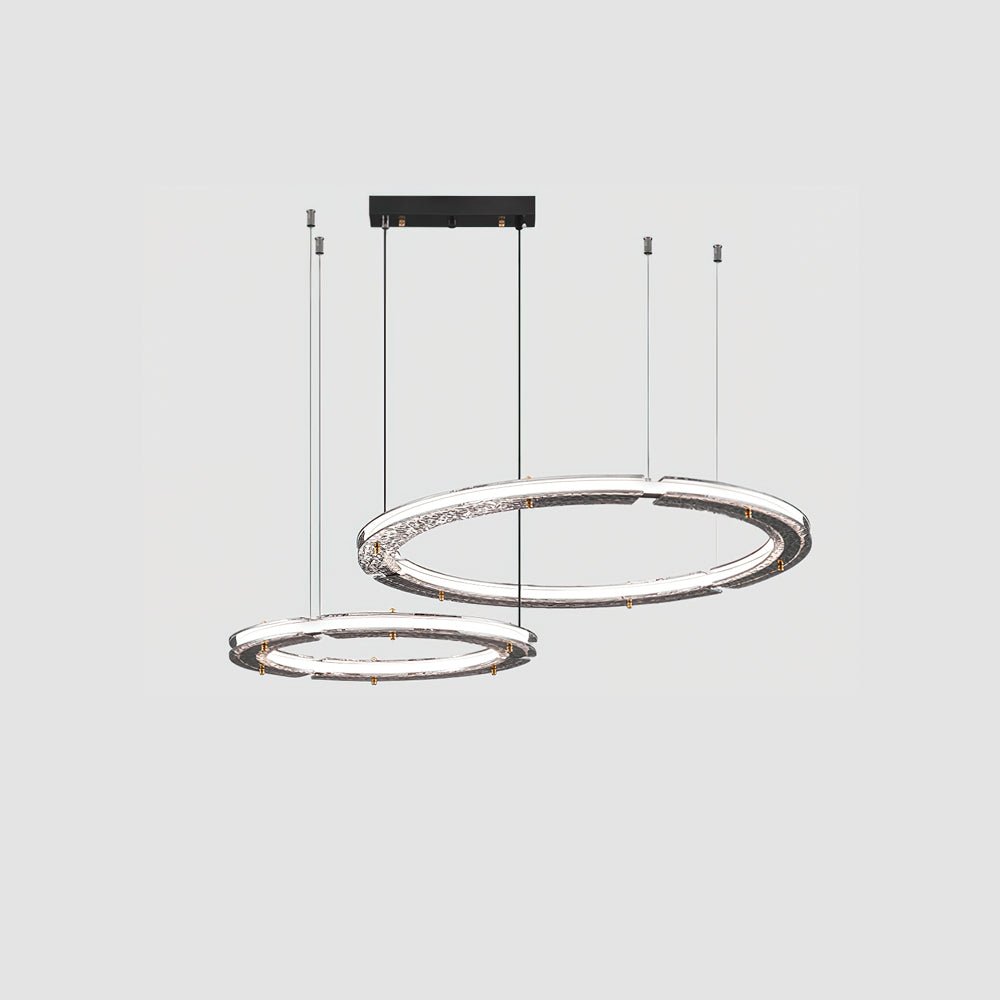 Lunara Double Anneau Crystal Lustre