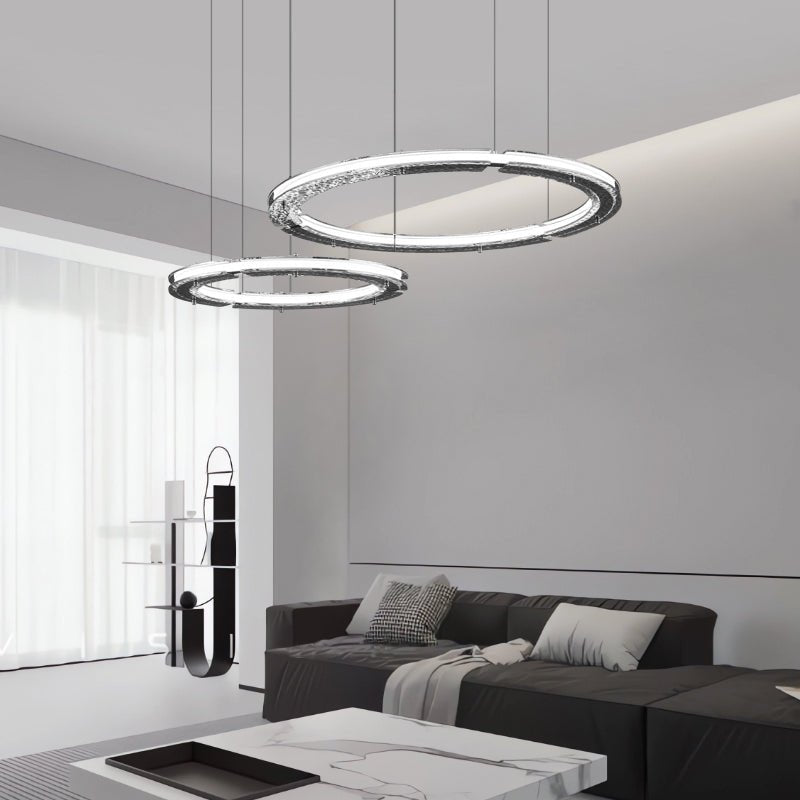 Lunara Double Anneau Crystal Lustre