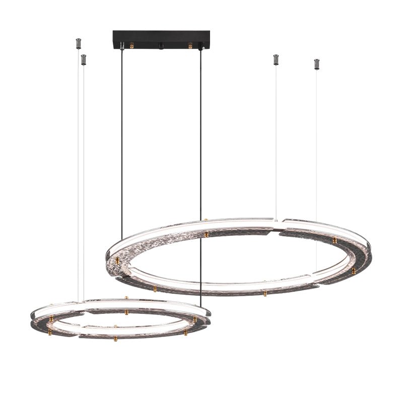 Lunara Double Anneau Crystal Lustre